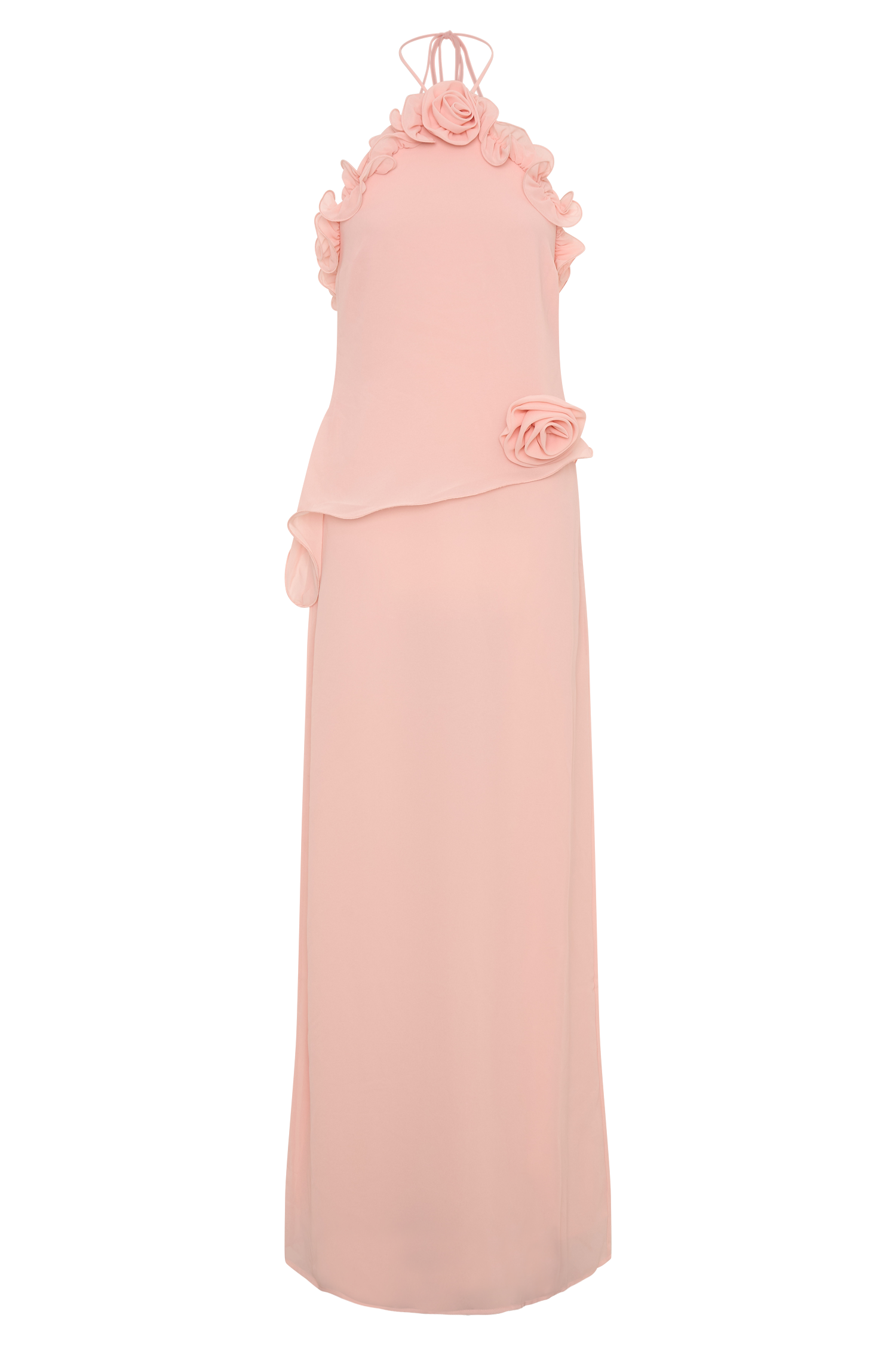 Melissa Chiffon Flower Maxi Dress - Baby Pink #9