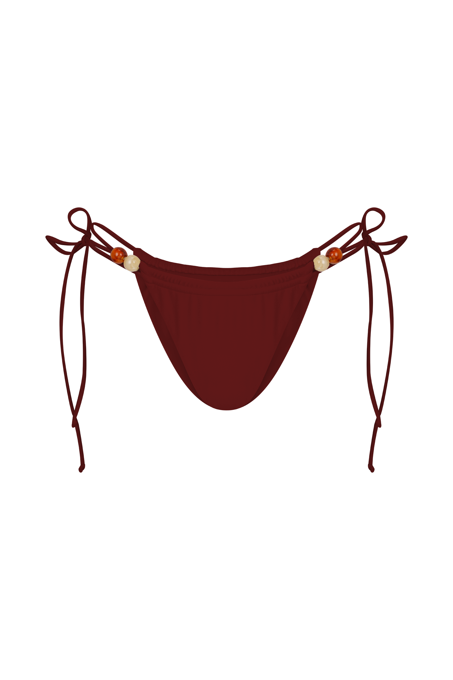 Memphis Beaded Bikini Bottom - Wine #6