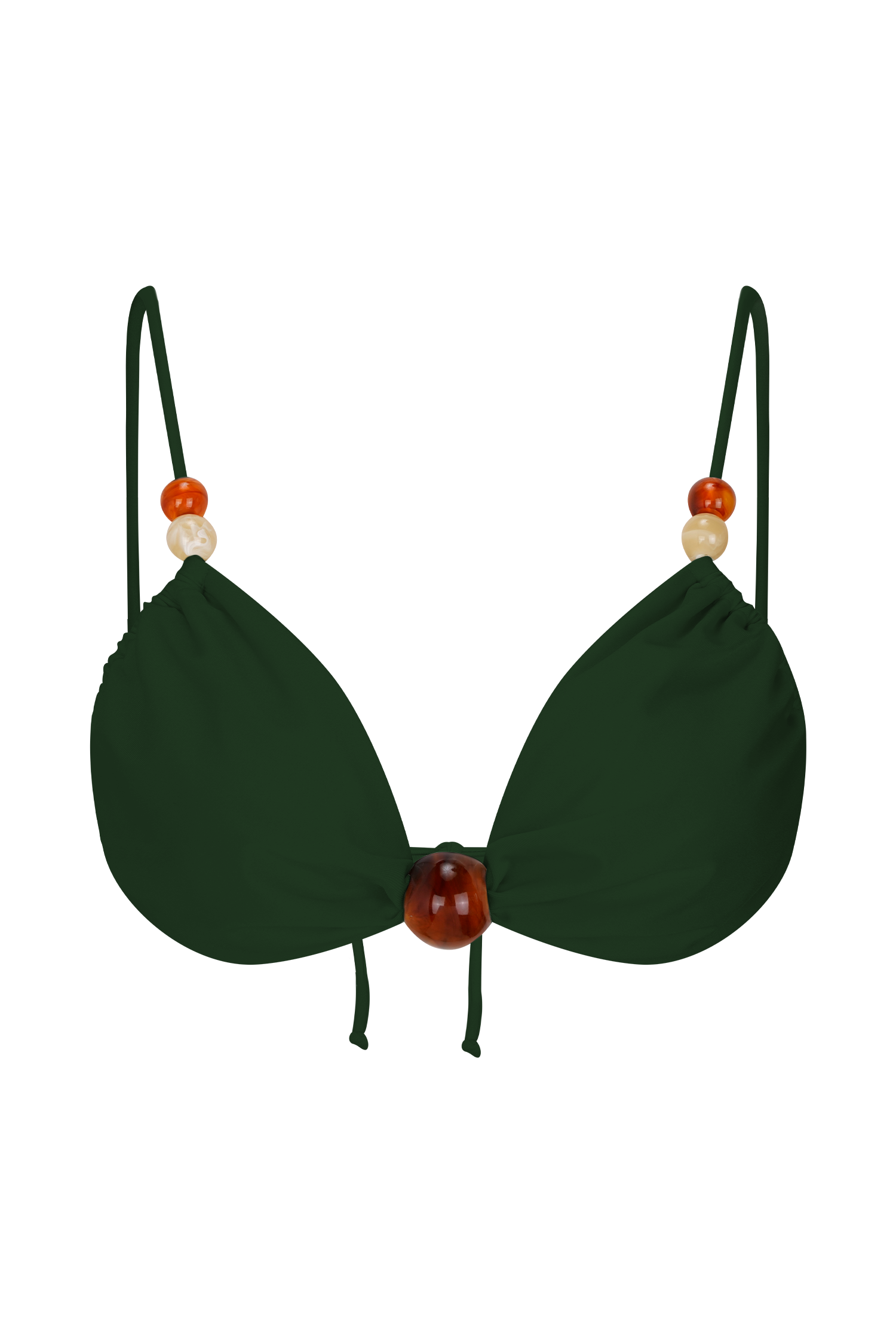 Memphis Beaded Bikini Top - Green #6