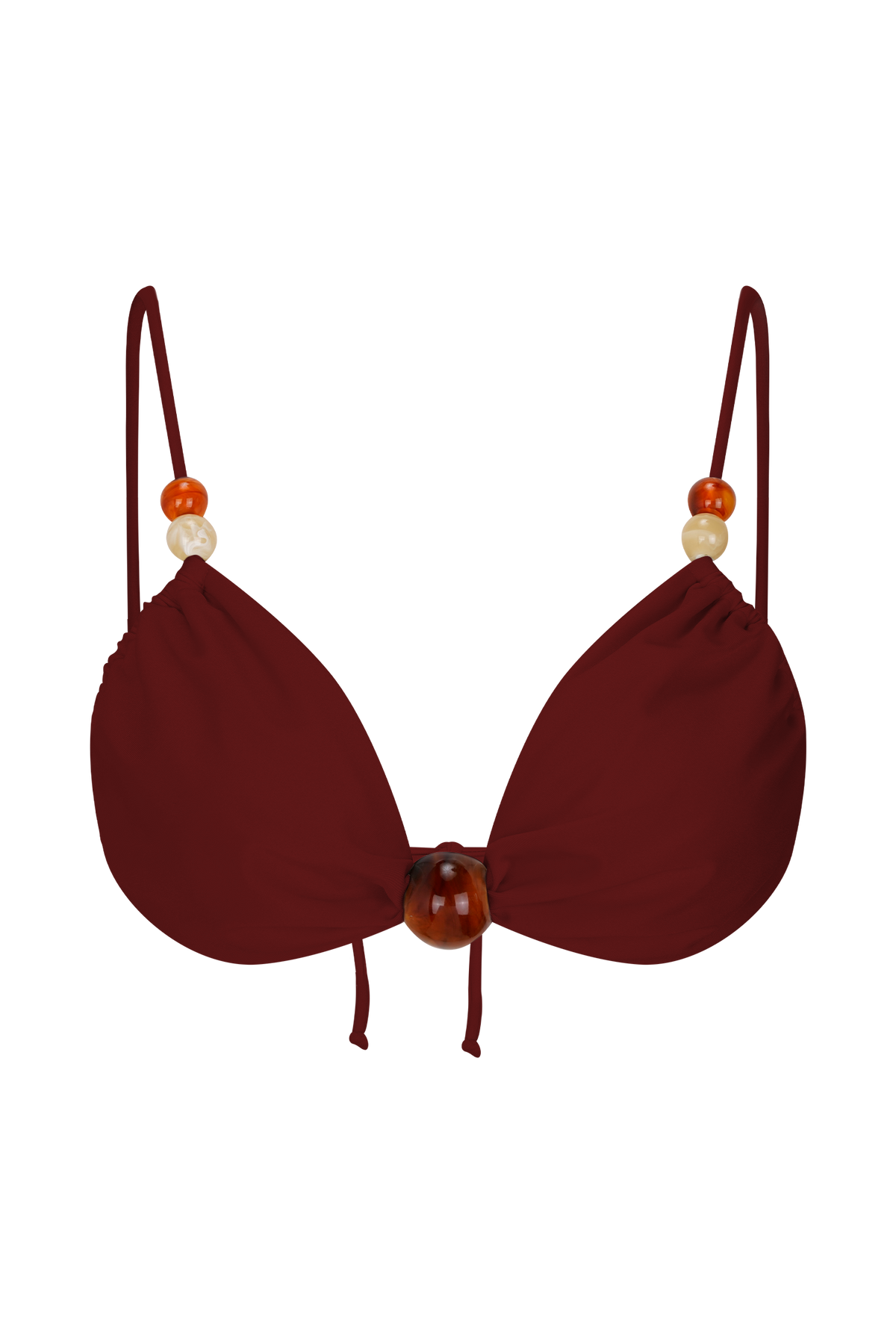Memphis Beaded Bikini Top - Wine #10