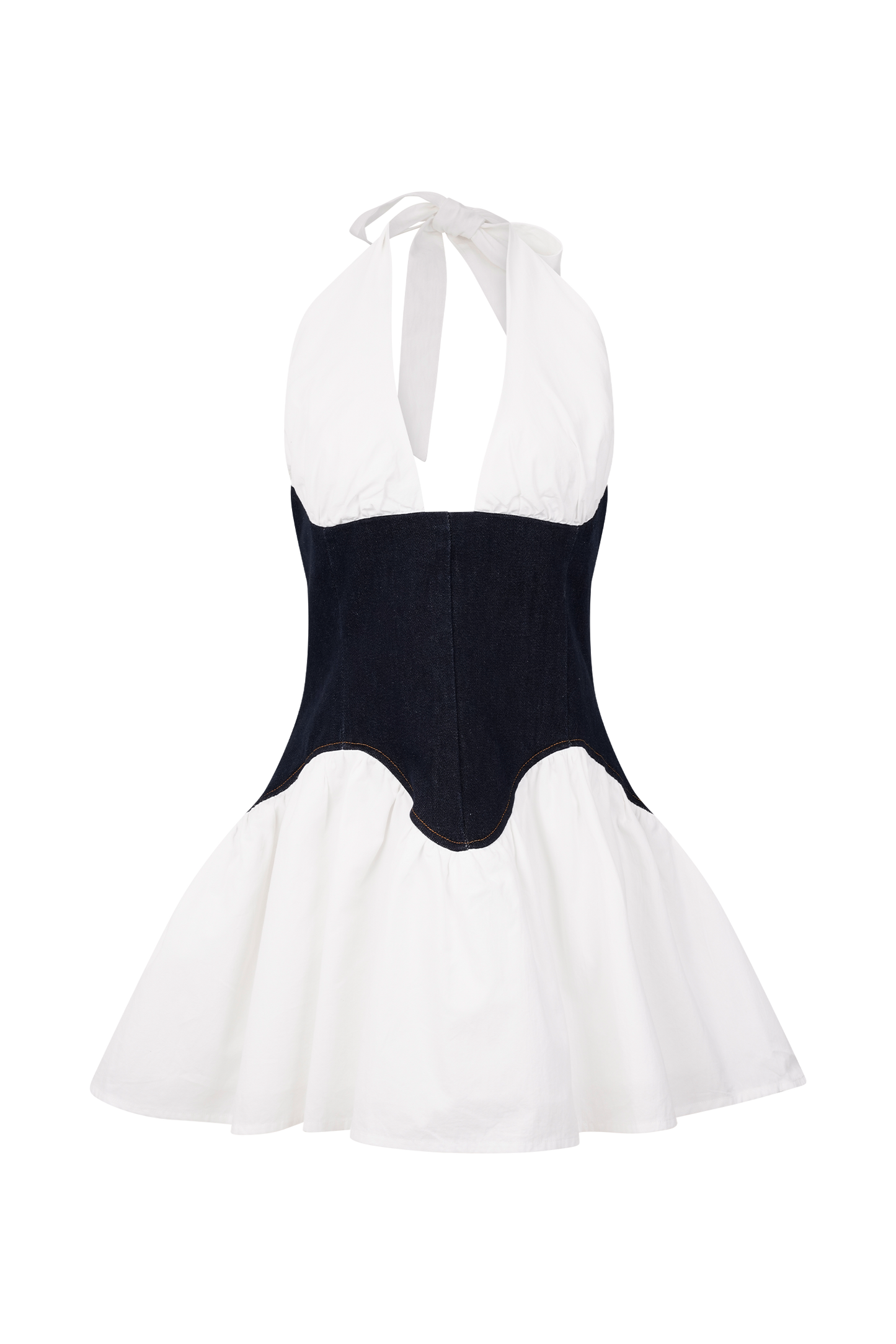 Merlyn Denim Cotton Mini Dress - Indigo Blue