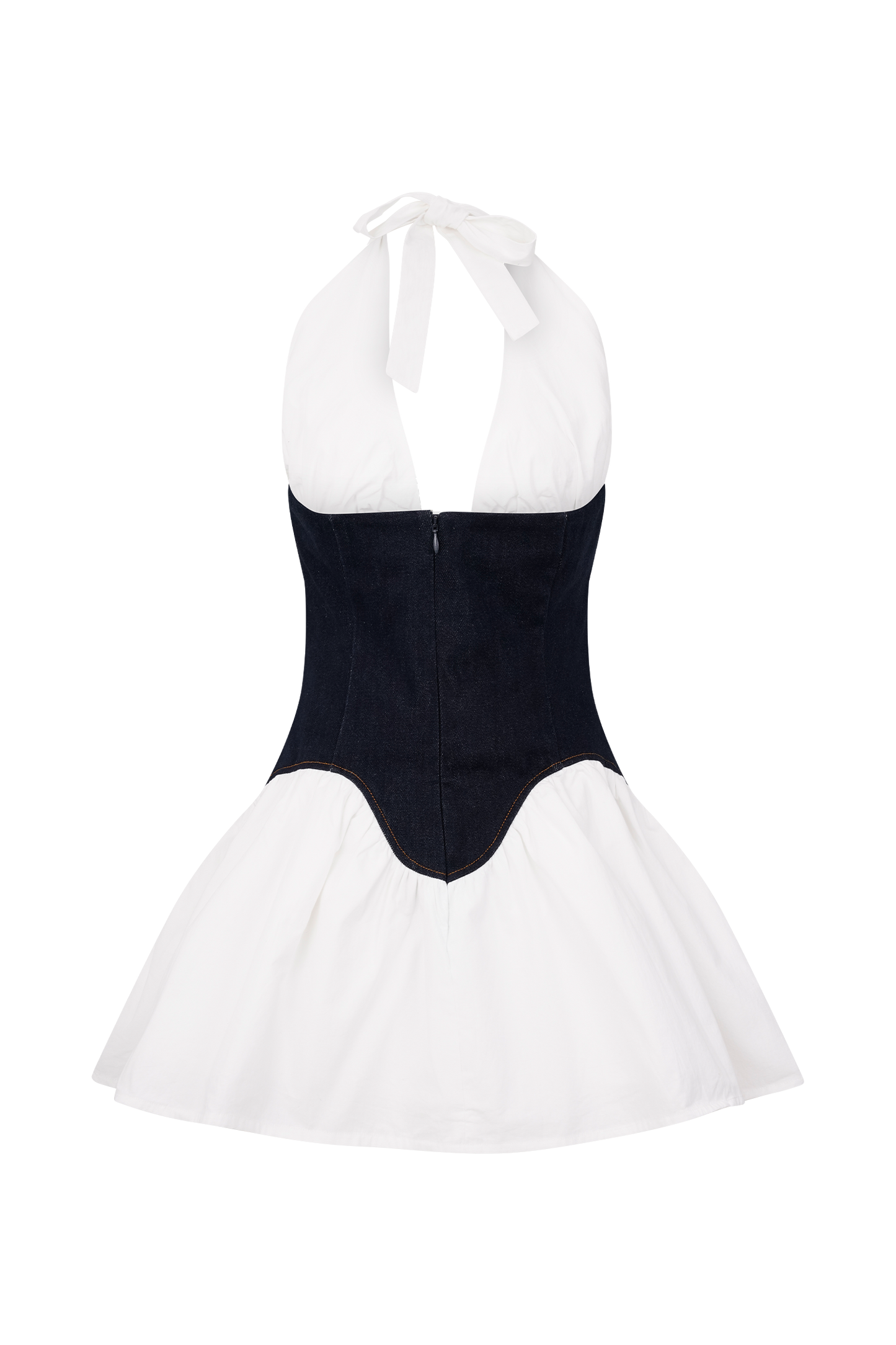 Merlyn Denim Cotton Mini Dress - Indigo Blue