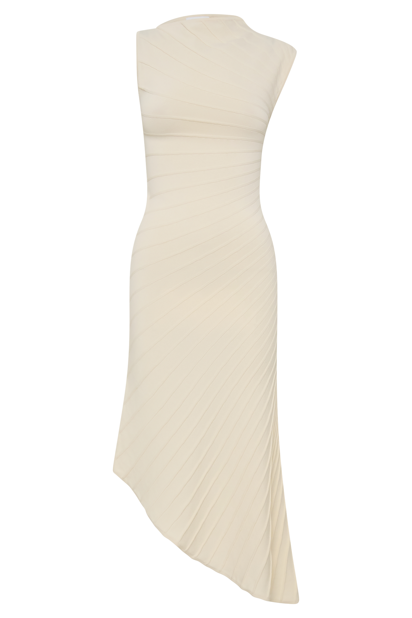 Milasandra Pleated Knit Dress - Ivory