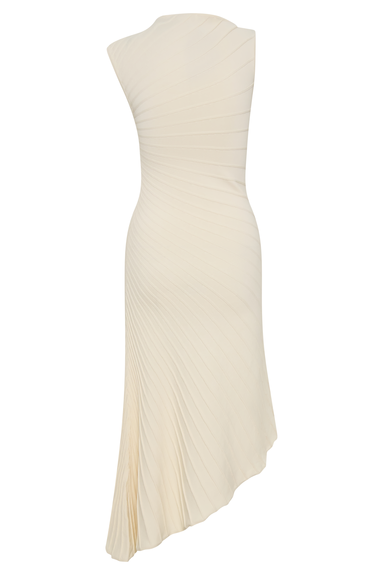 Milasandra Pleated Knit Dress - Ivory #7