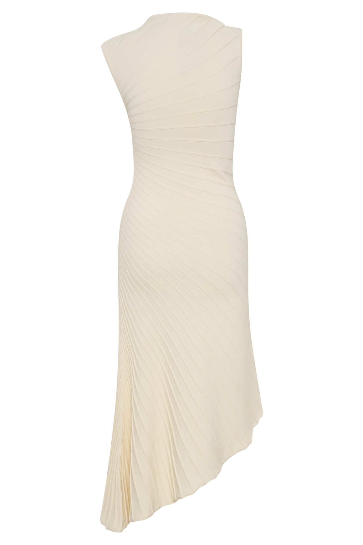 Milasandra Pleated Knit Dress - Ivory #7