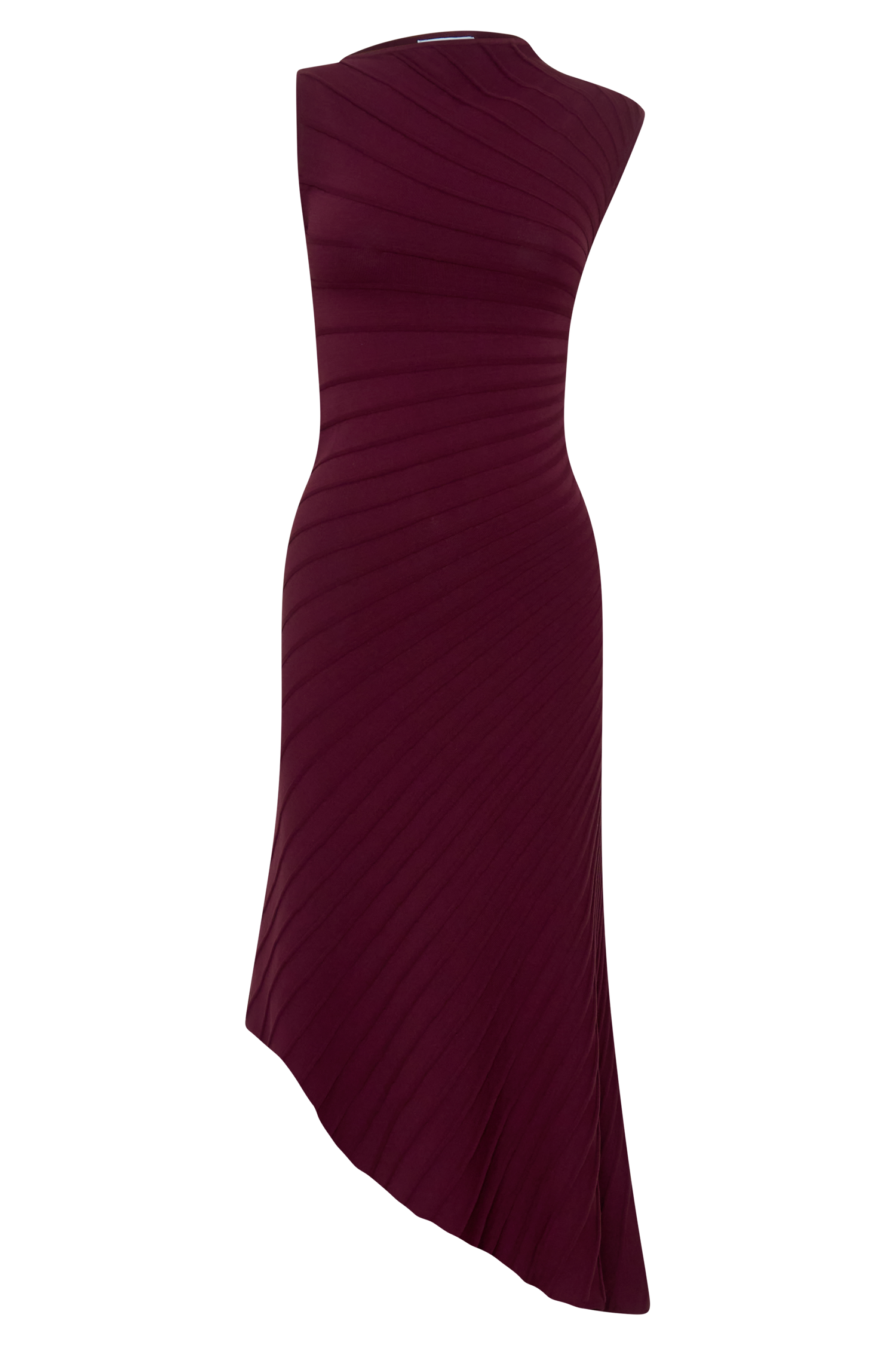 Milasandra Pleated Knit Dress - Plum #9