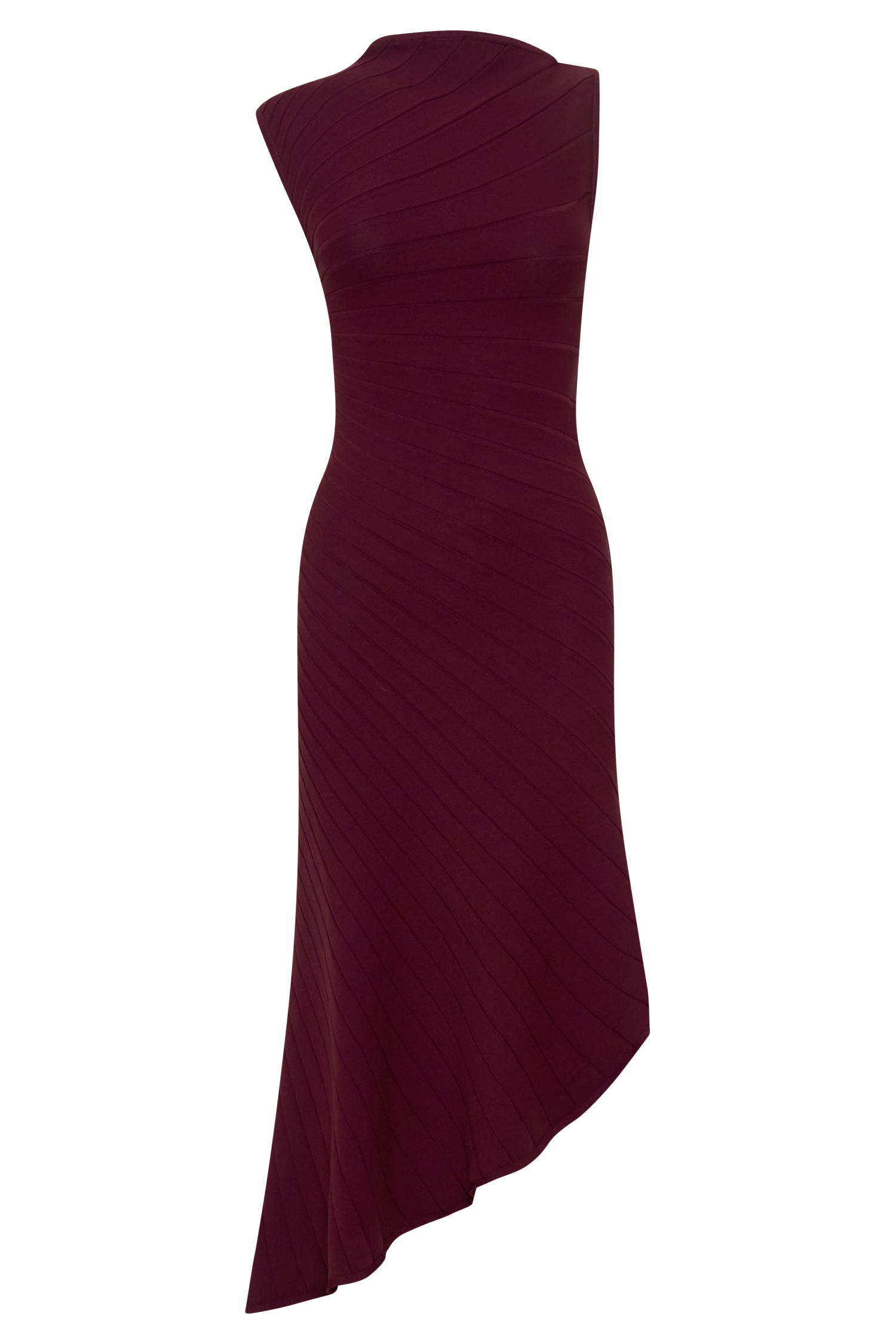 Milasandra Pleated Knit Dress - Plum #8
