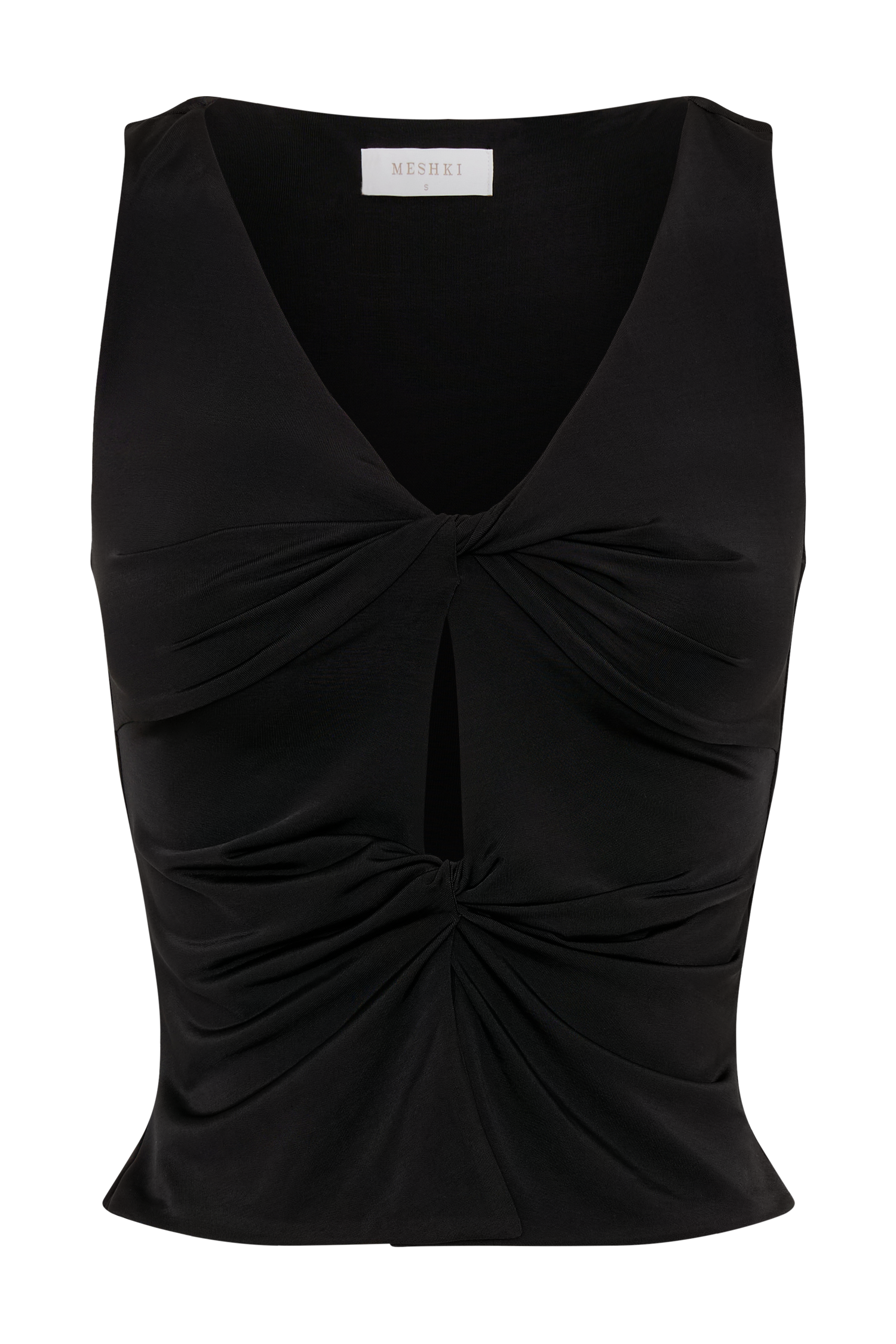 Millie Twist Sleeveless Top - Black #9