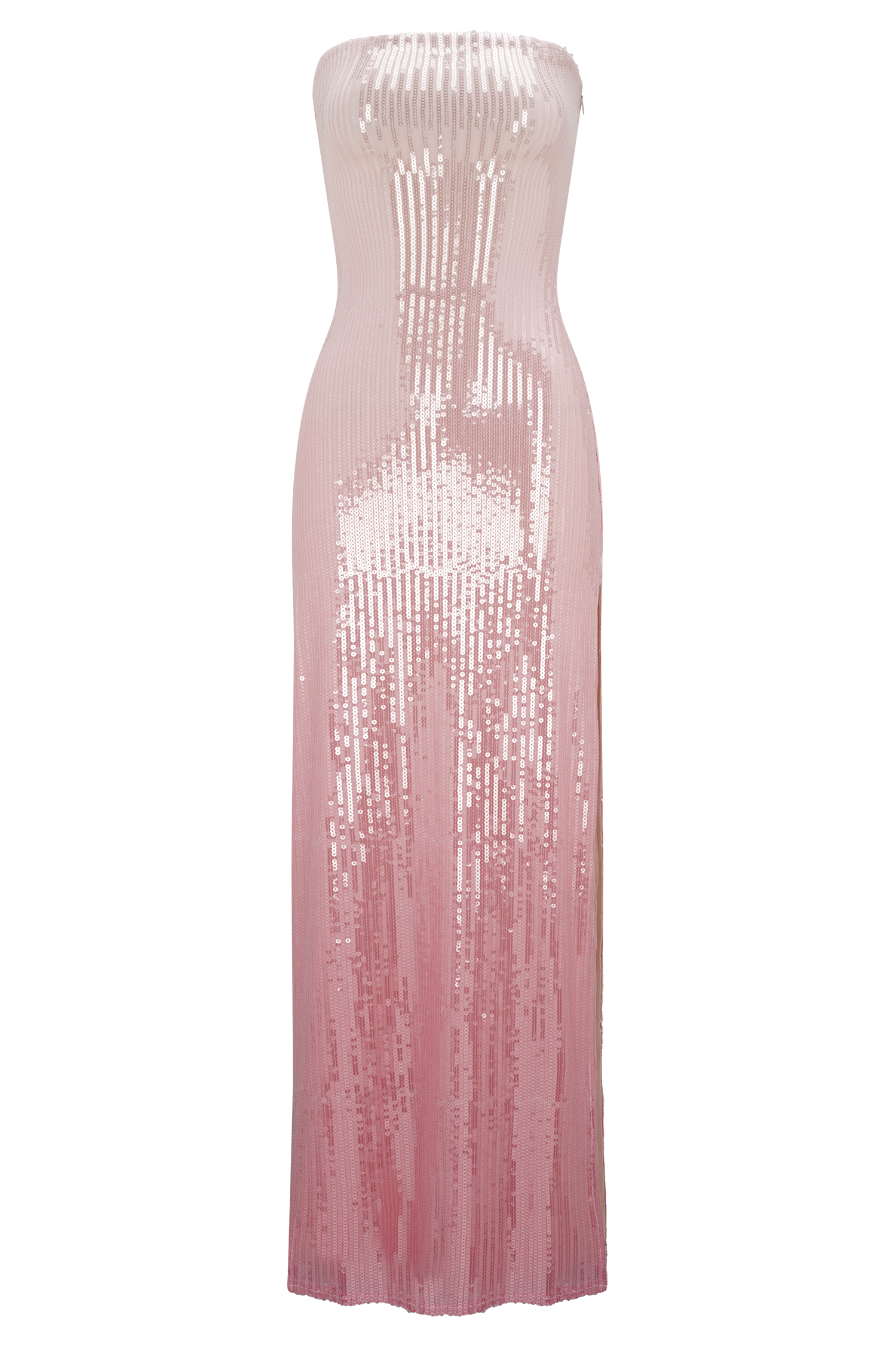 Miranda Strapless Sequin Maxi Dress - Ombre Pink #9