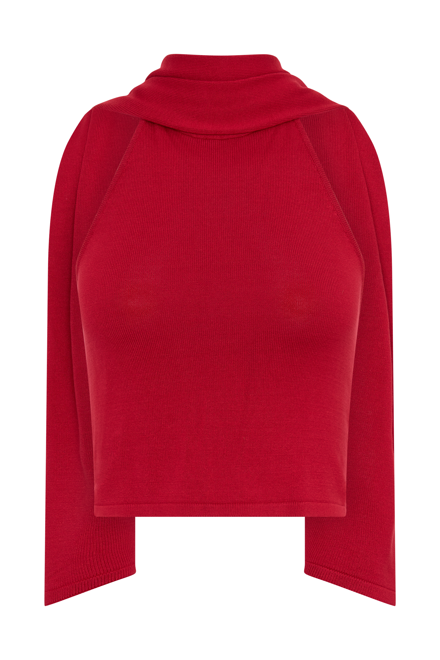 Misty Halter Backless Knit Top - Red #11