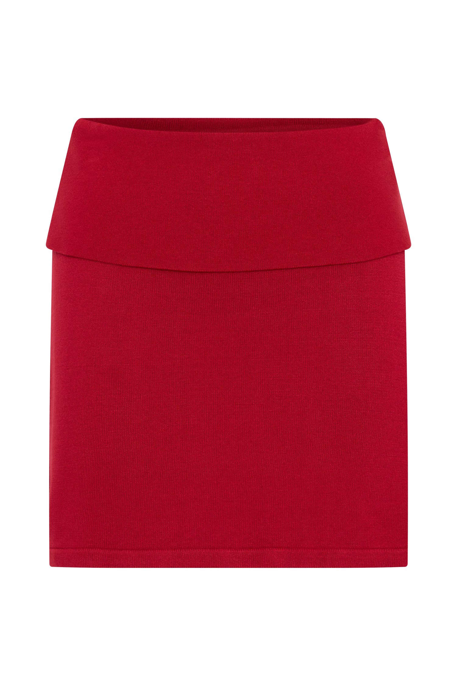Misty Mid Rise Knit Mini Skirt - Red #9