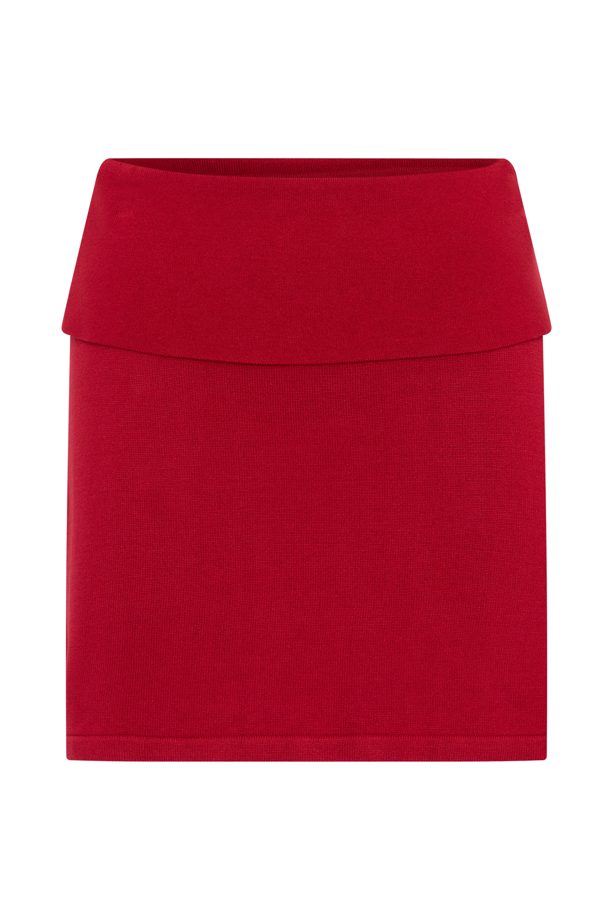 Misty Mid Rise Knit Mini Skirt - Red #9