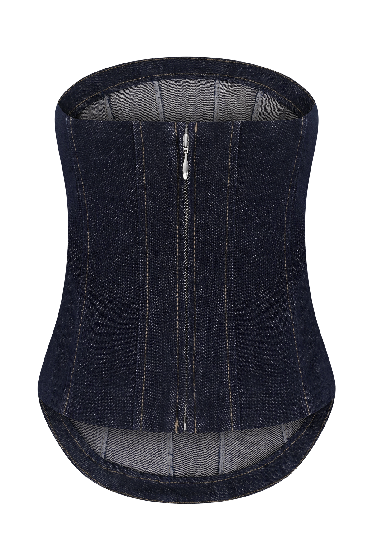 Monte Strapless Denim Corset - Washed Indigo Blue #5