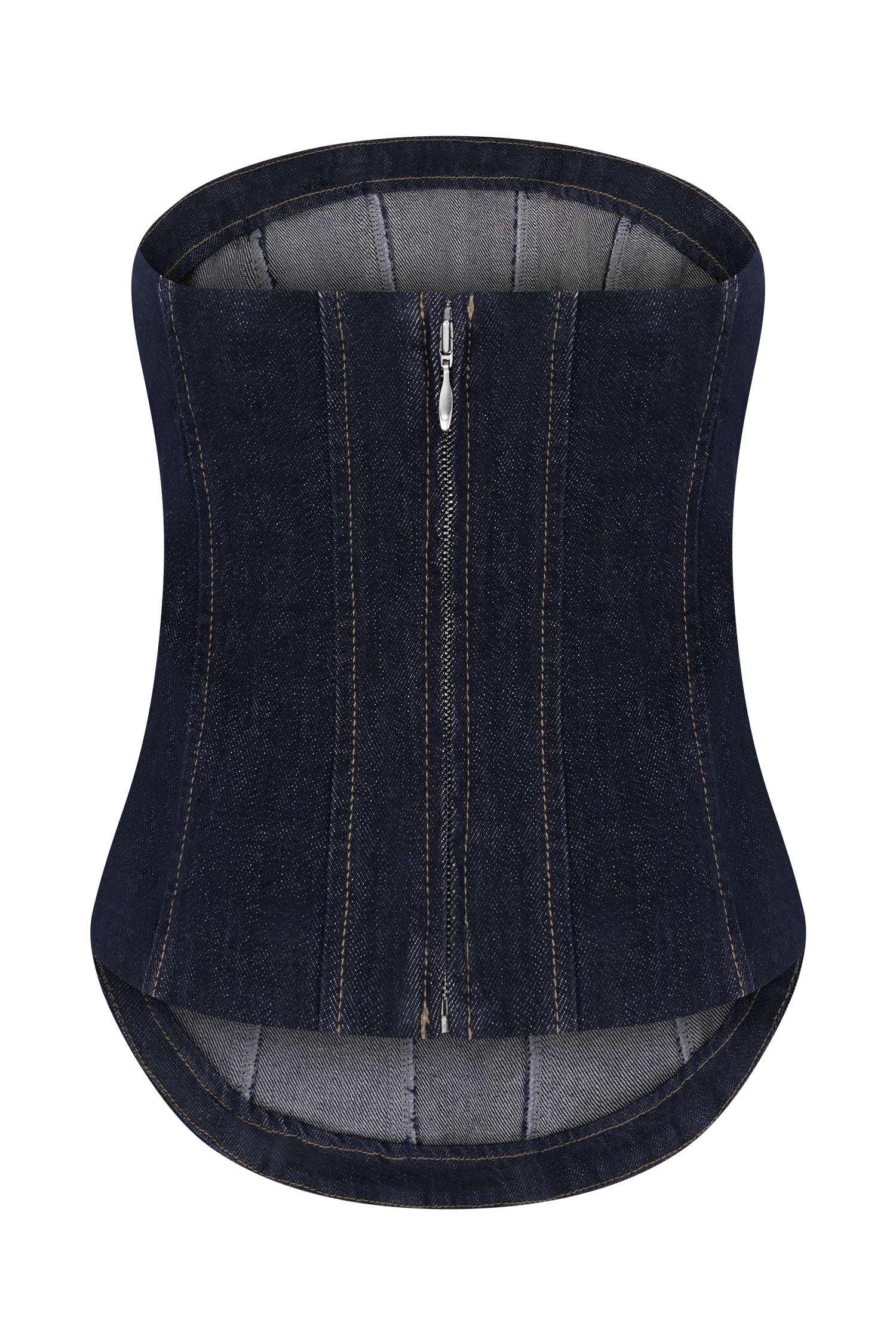 Monte Strapless Denim Corset - Washed Indigo Blue #5