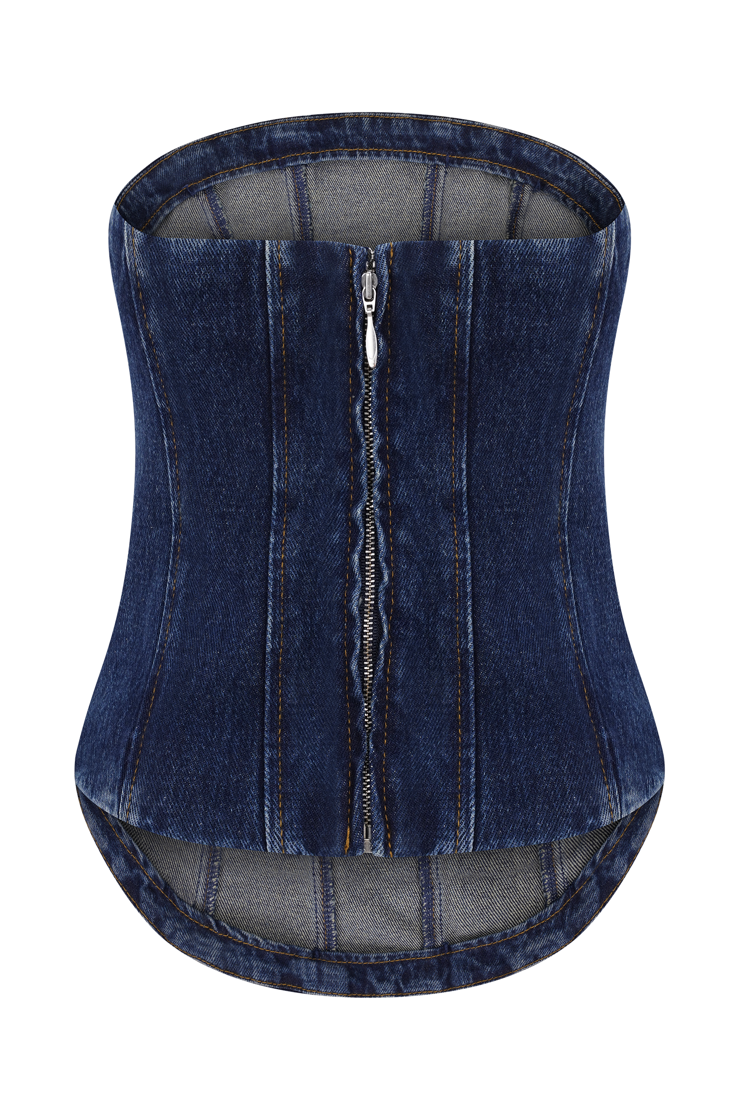 Monte Strapless Diamante Denim Corset - Midnight Blue #10