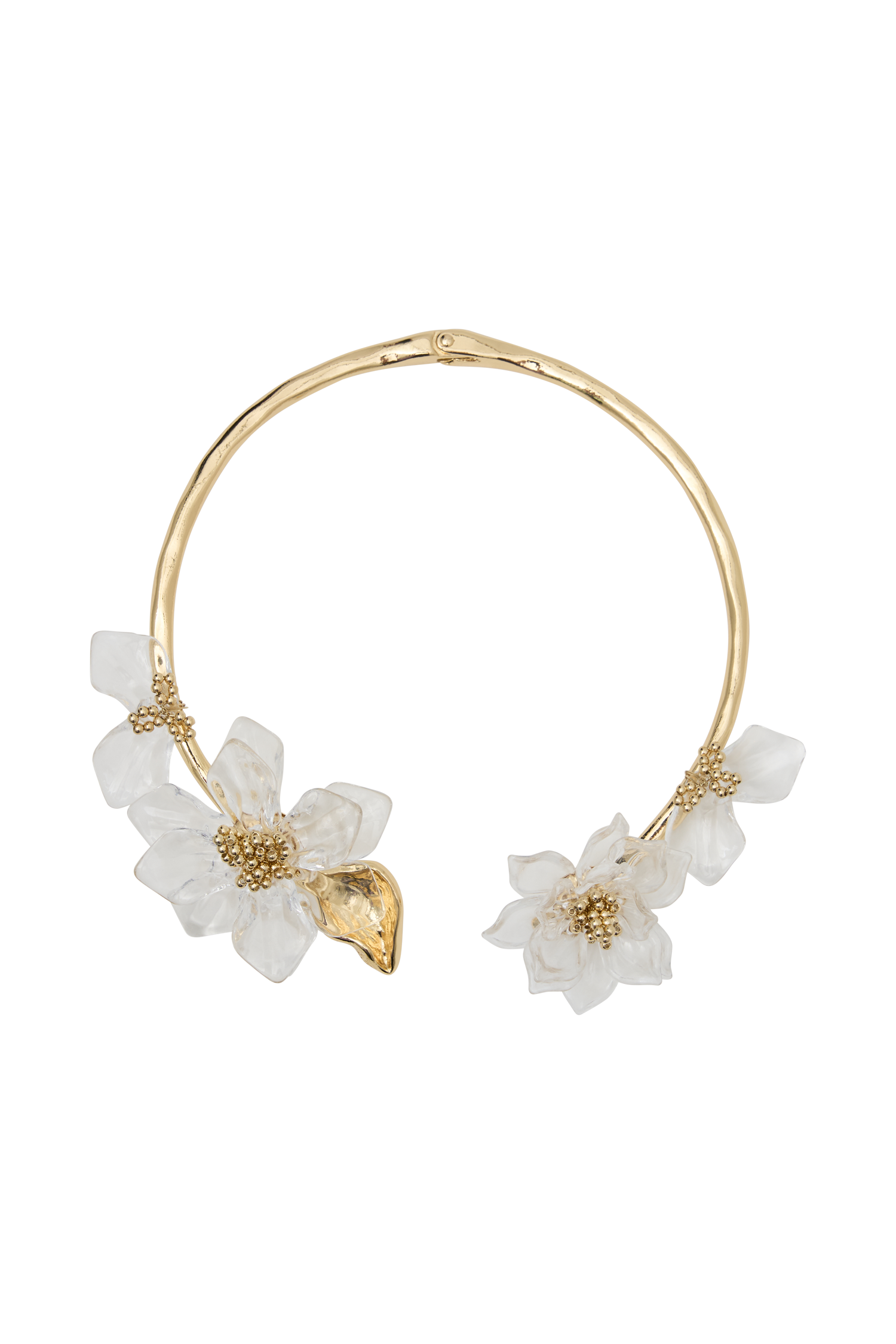 Naomi Acrylic Flower Necklace - Gold #5