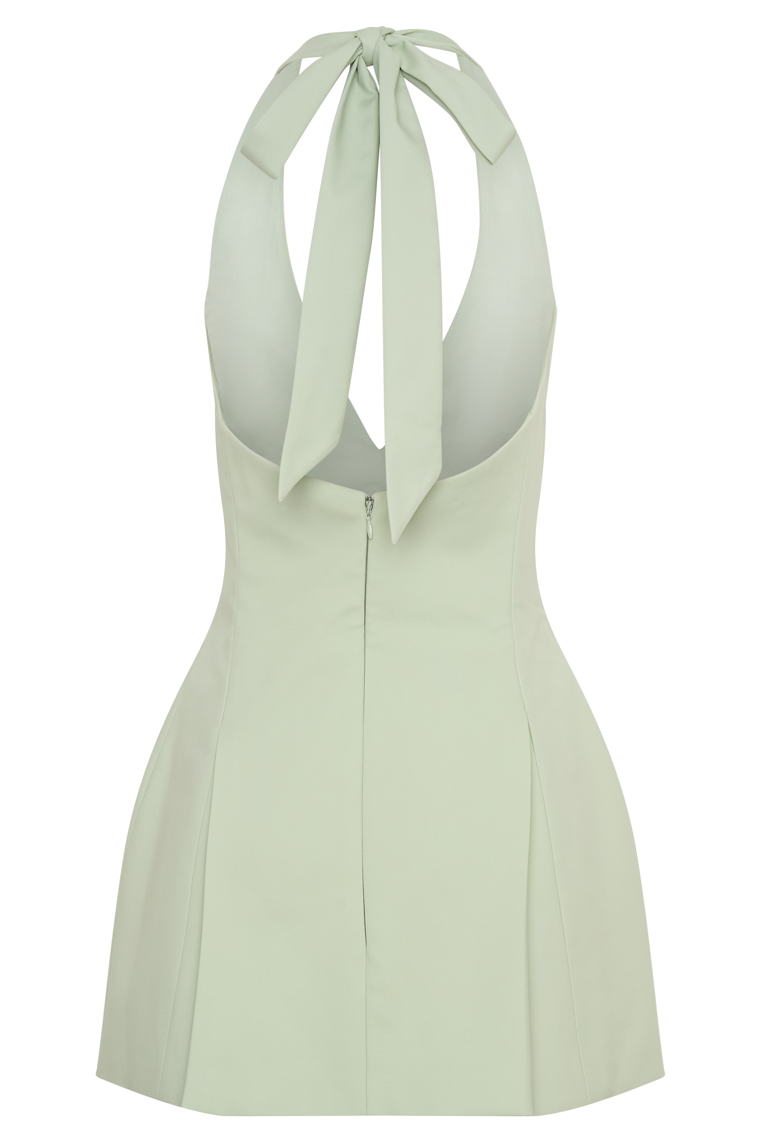 Nelly Halter Neck Cotton Mini Dress - Sage #8