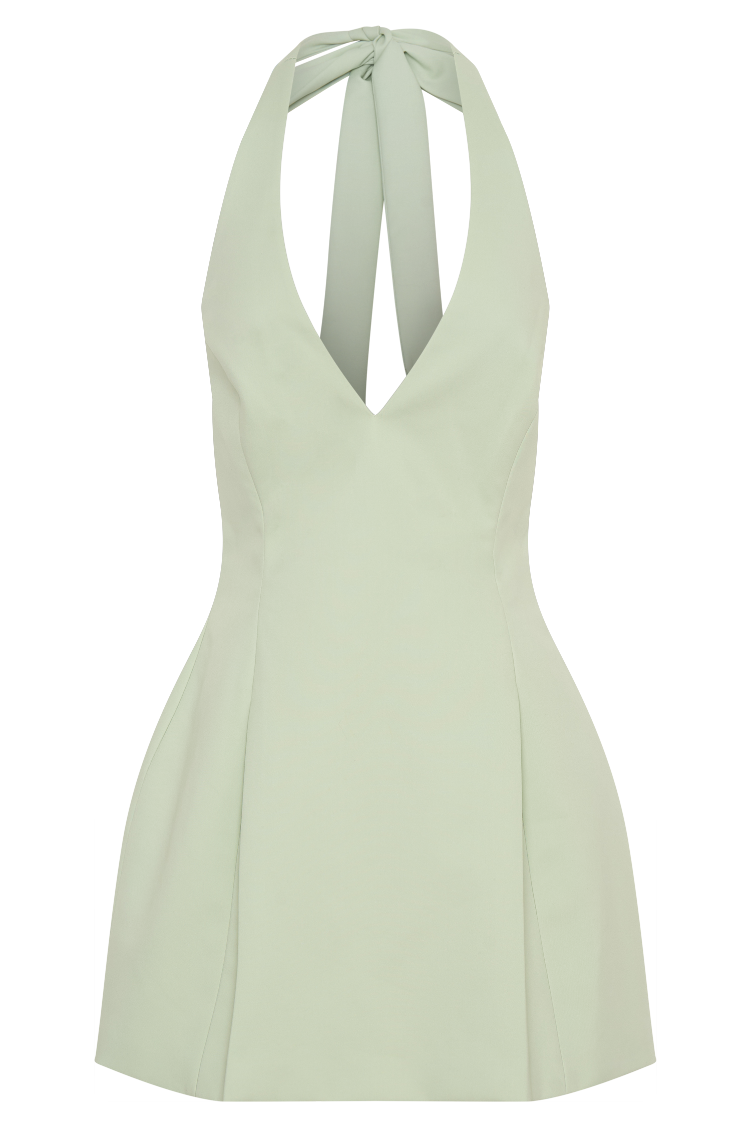 Nelly Halter Neck Cotton Mini Dress - Sage #9