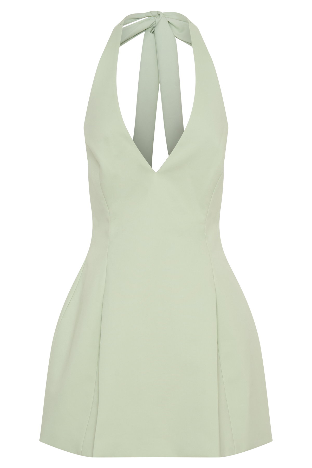 Nelly Halter Neck Cotton Mini Dress - Sage #9