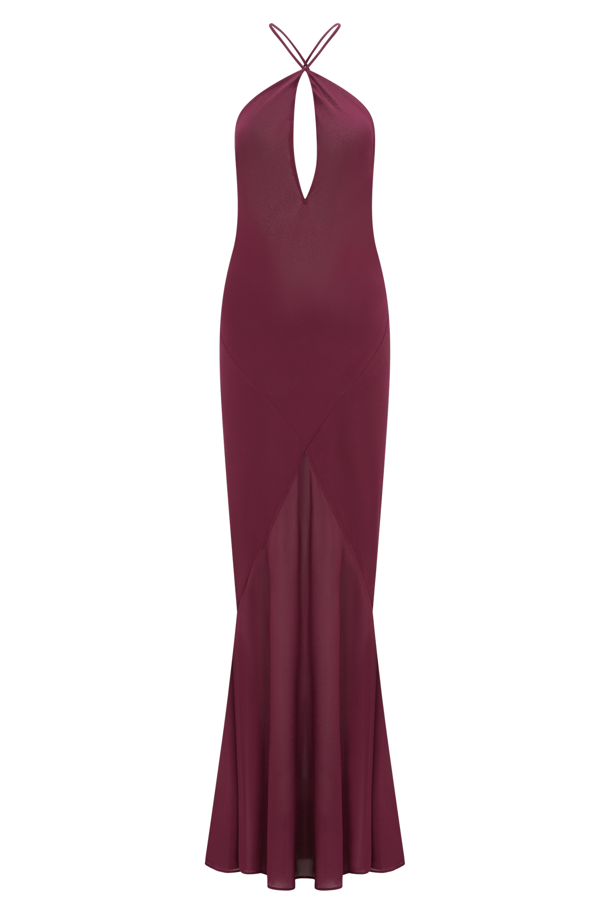 Nerea Slip Halter Maxi Dress - Cherry Red #9