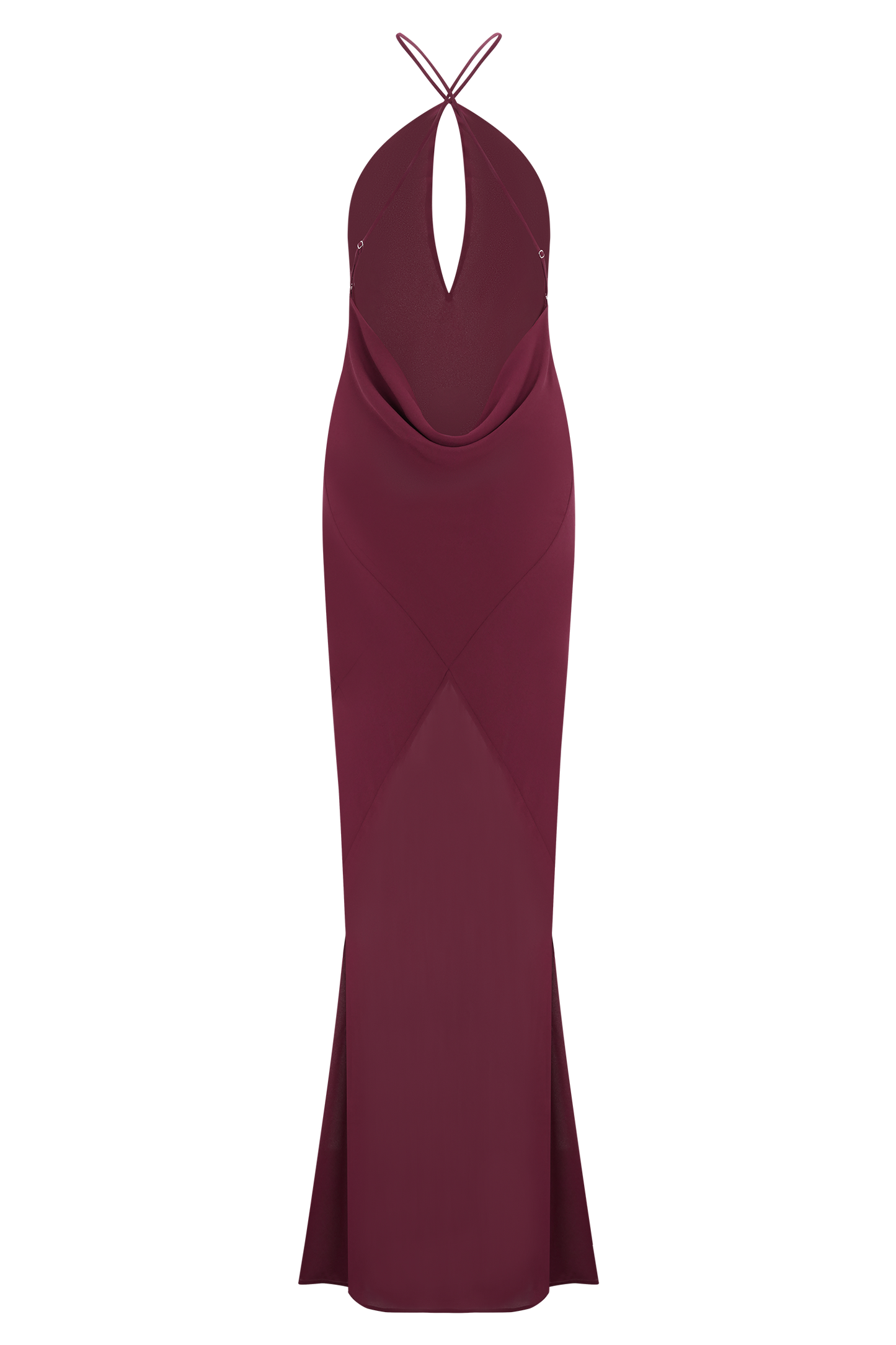 Nerea Slip Halter Maxi Dress - Cherry Red