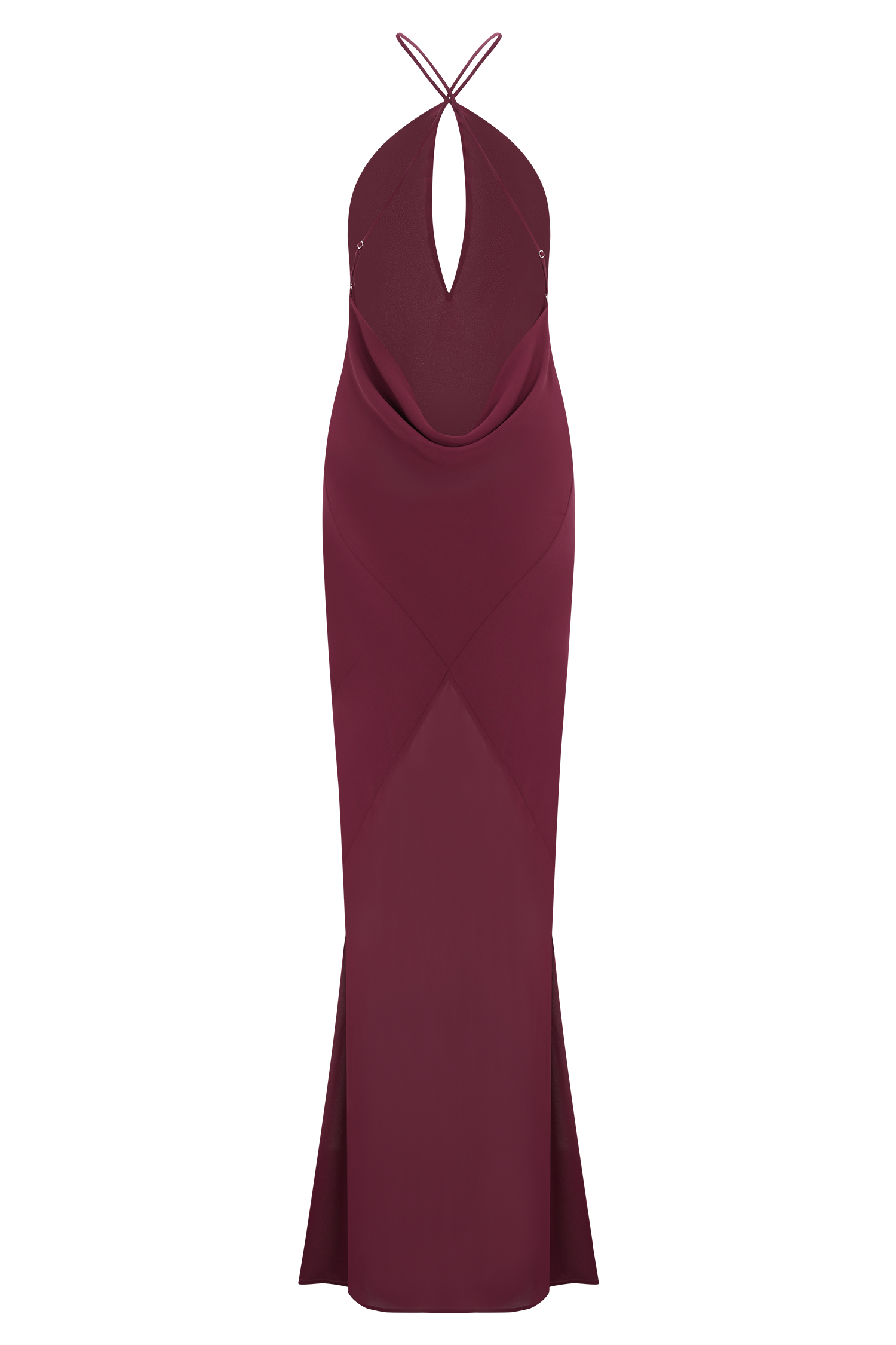 Nerea Slip Halter Maxi Dress - Cherry Red #7