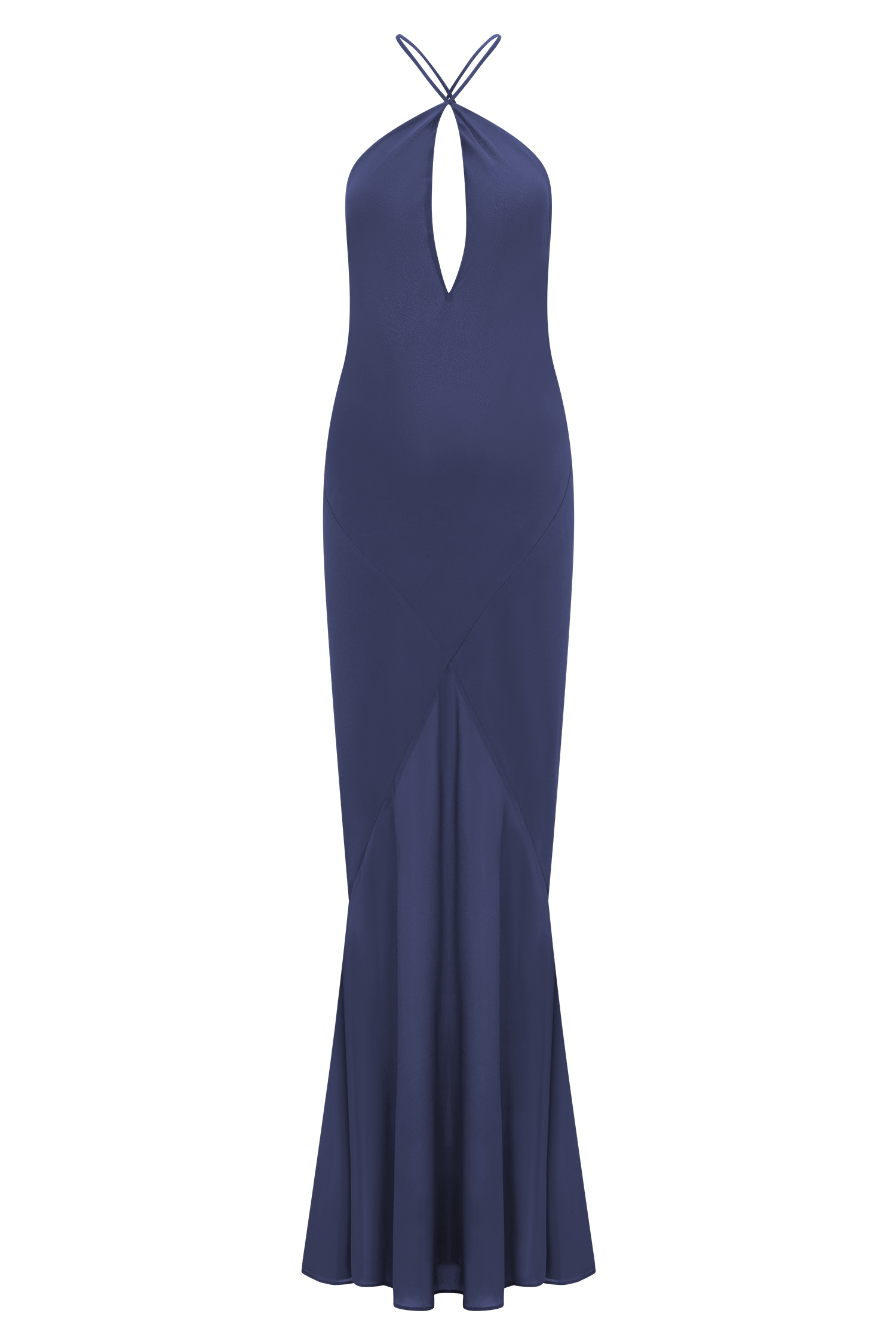 strapless open back dress Nerea Slip Halter Maxi Dress - Purple Ink