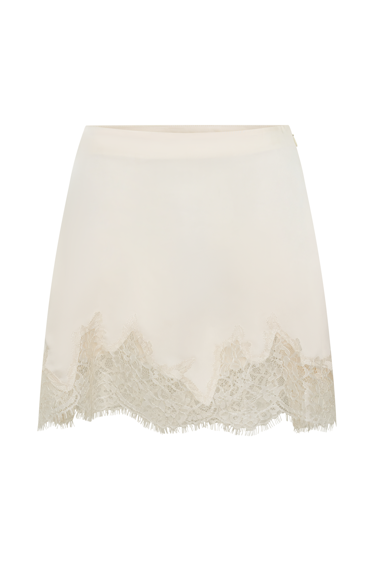 Nina Lace And Satin Mini Skirt - Ivory #9