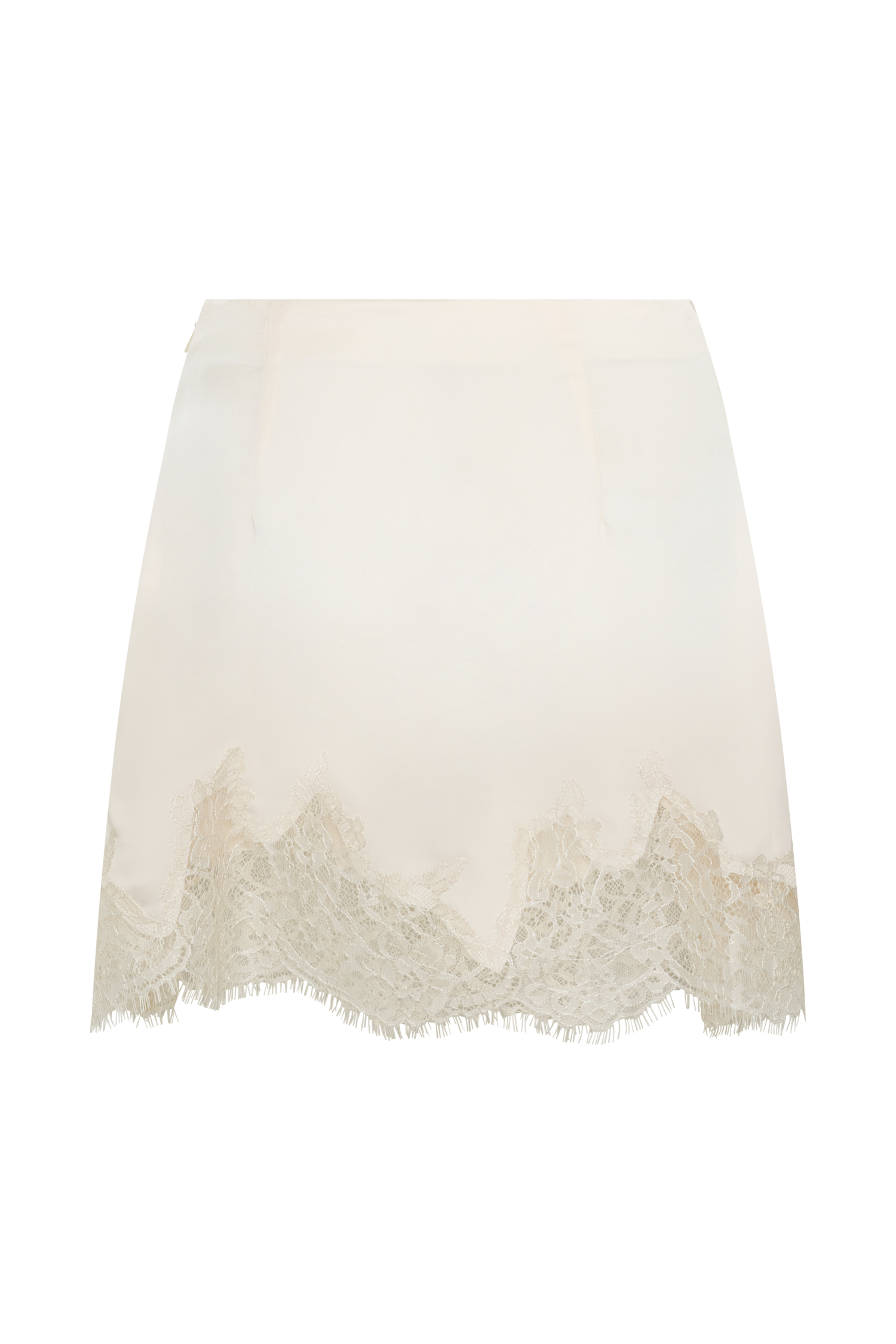 Nina Lace And Satin Mini Skirt - Ivory #8