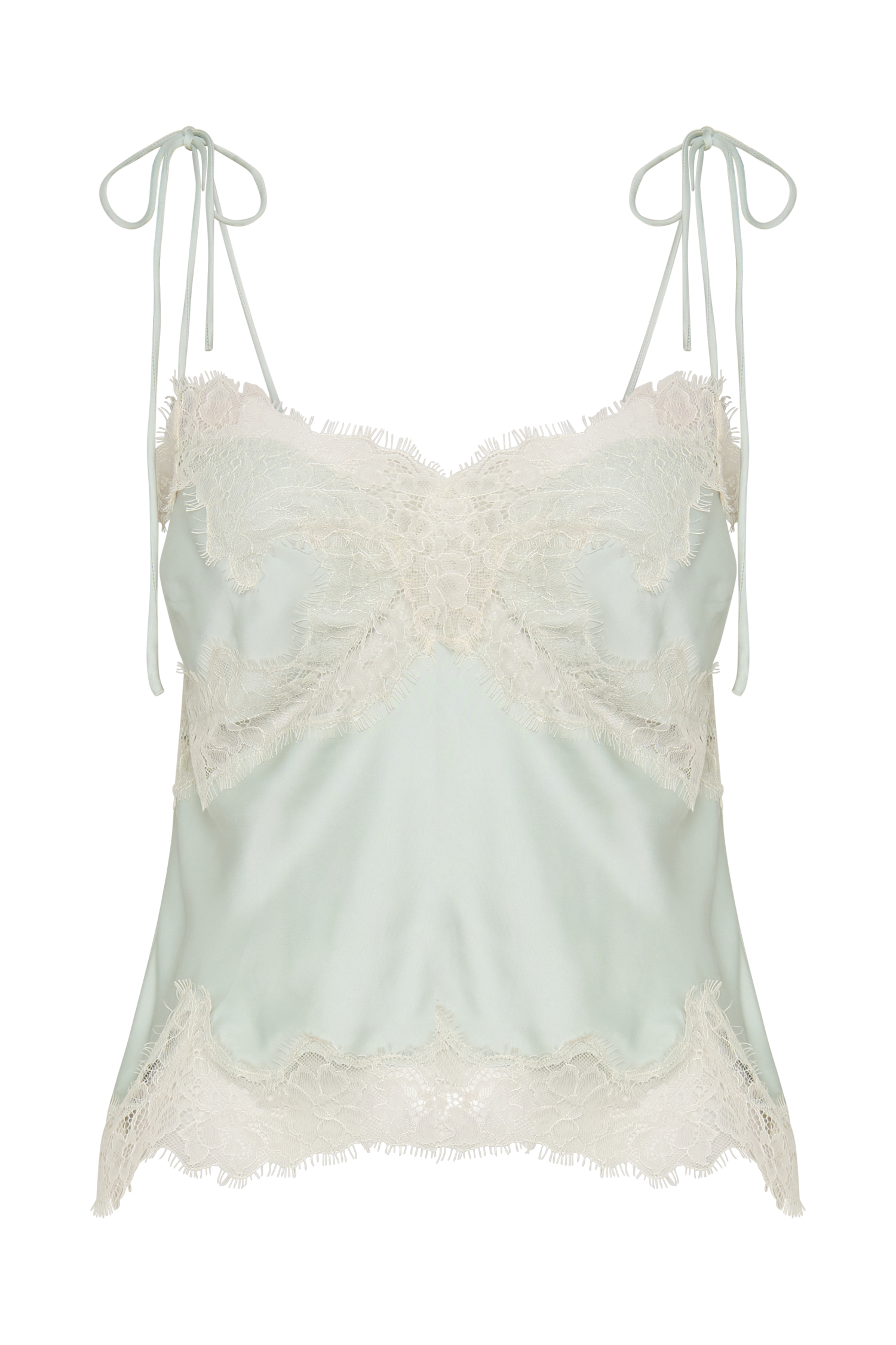 Nina Satin And Lace Camisole - Sage #9