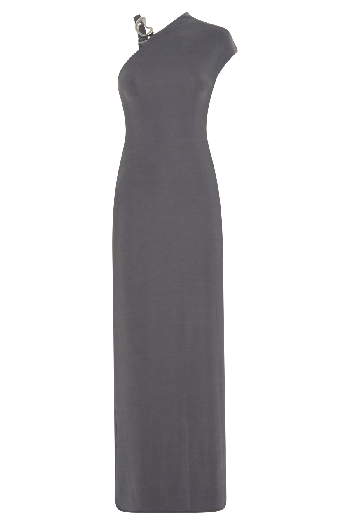 Oden Slinky Maxi Dress With Hardware - Grey #9