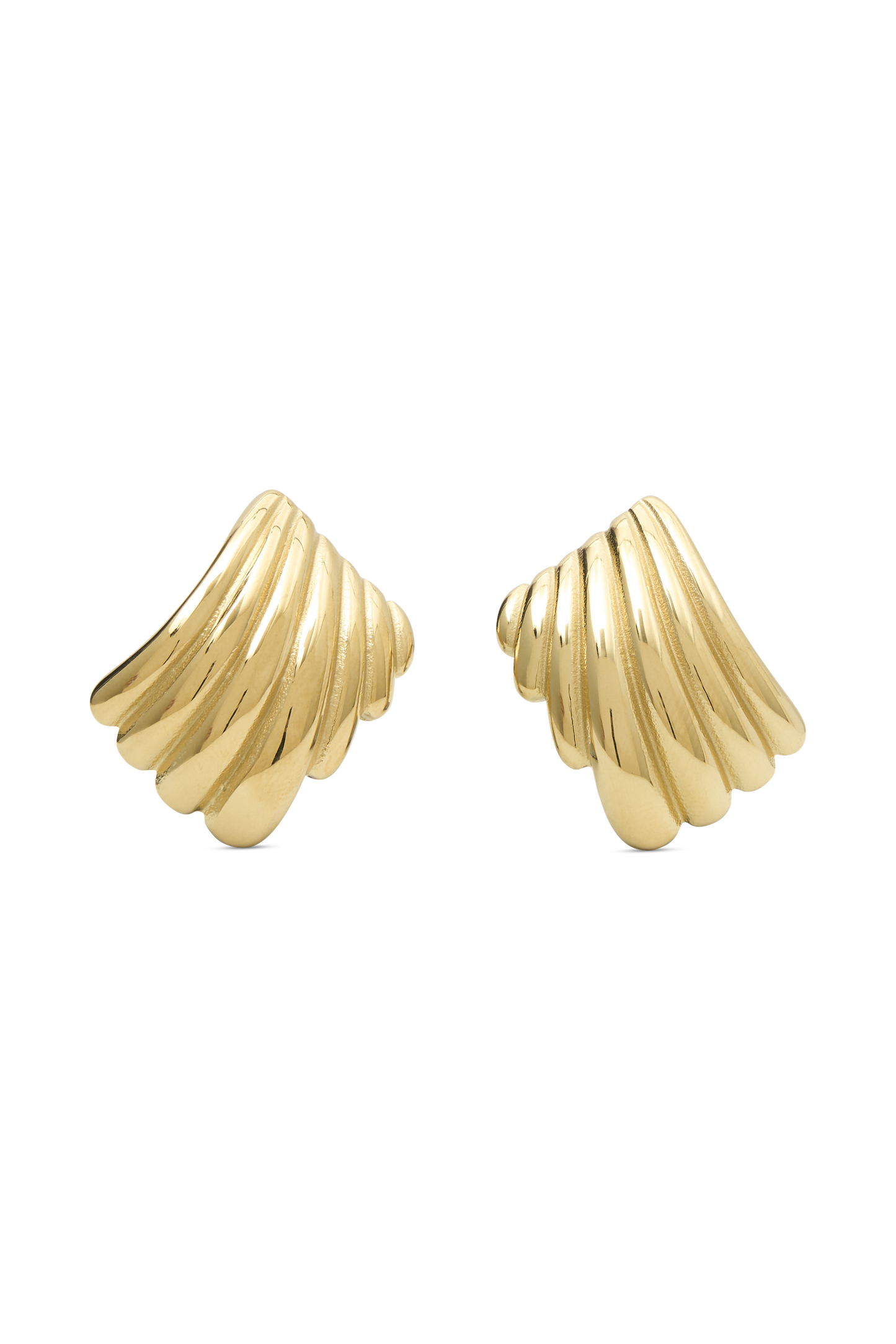 Olympia Textured Square Earrings - Gold