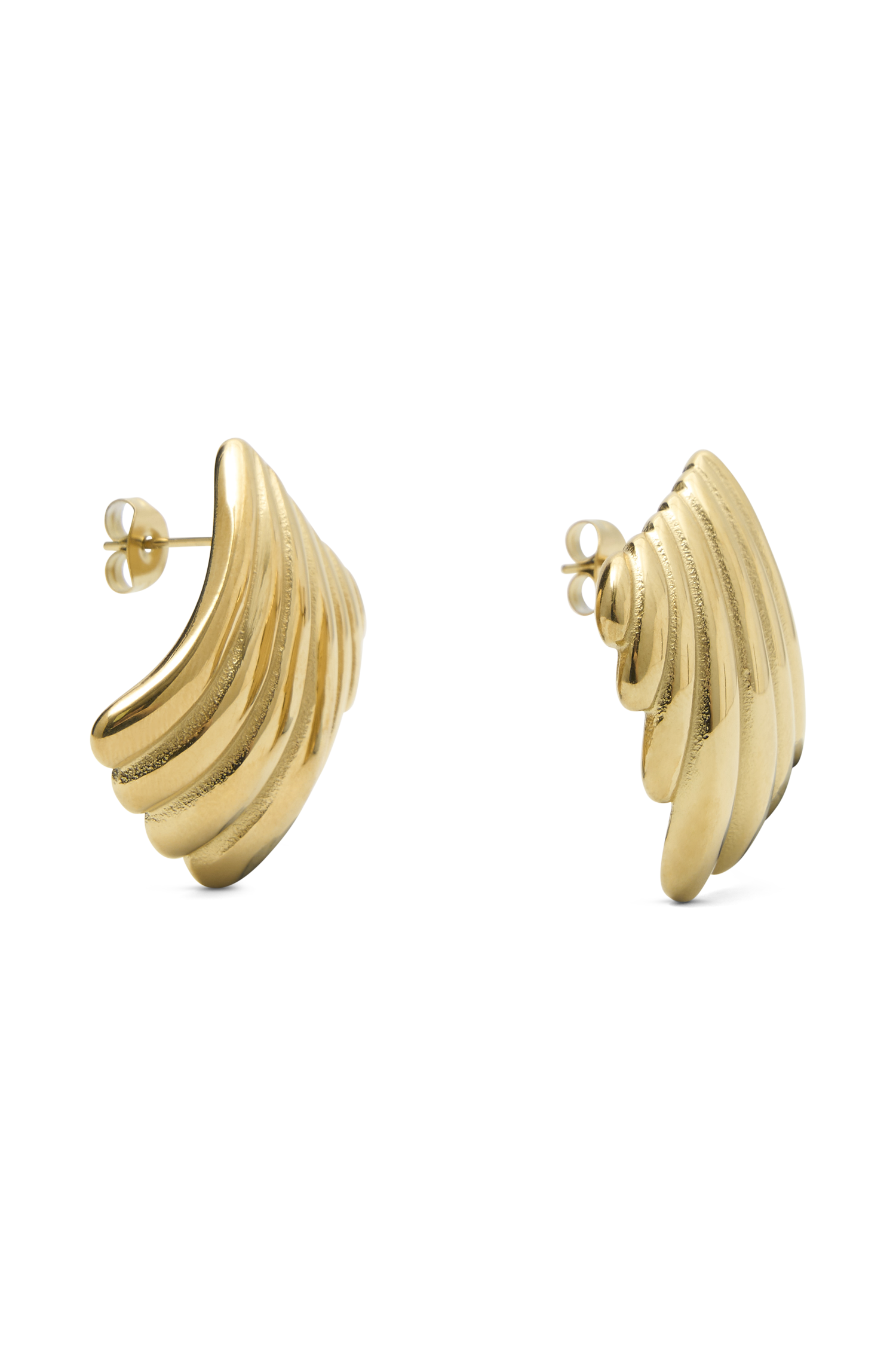 Olympia Textured Square Earrings - Gold #7