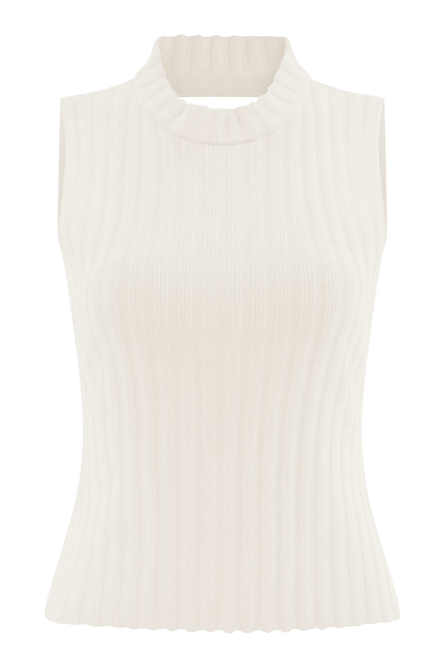 Oona Turtle Neck Knit Top - Ivory #7