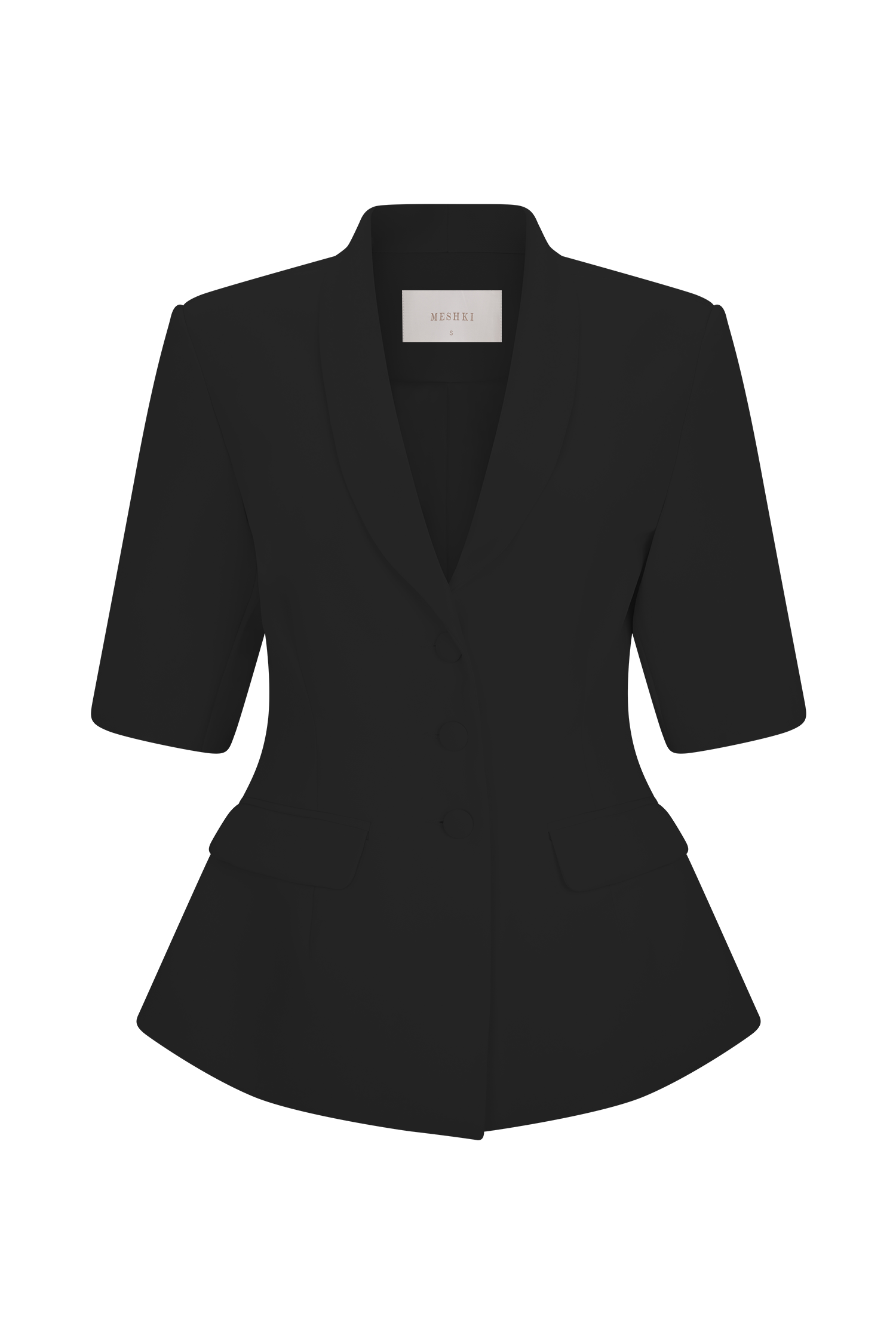 Opal Puff Sleeve Suiting Top - Black #9