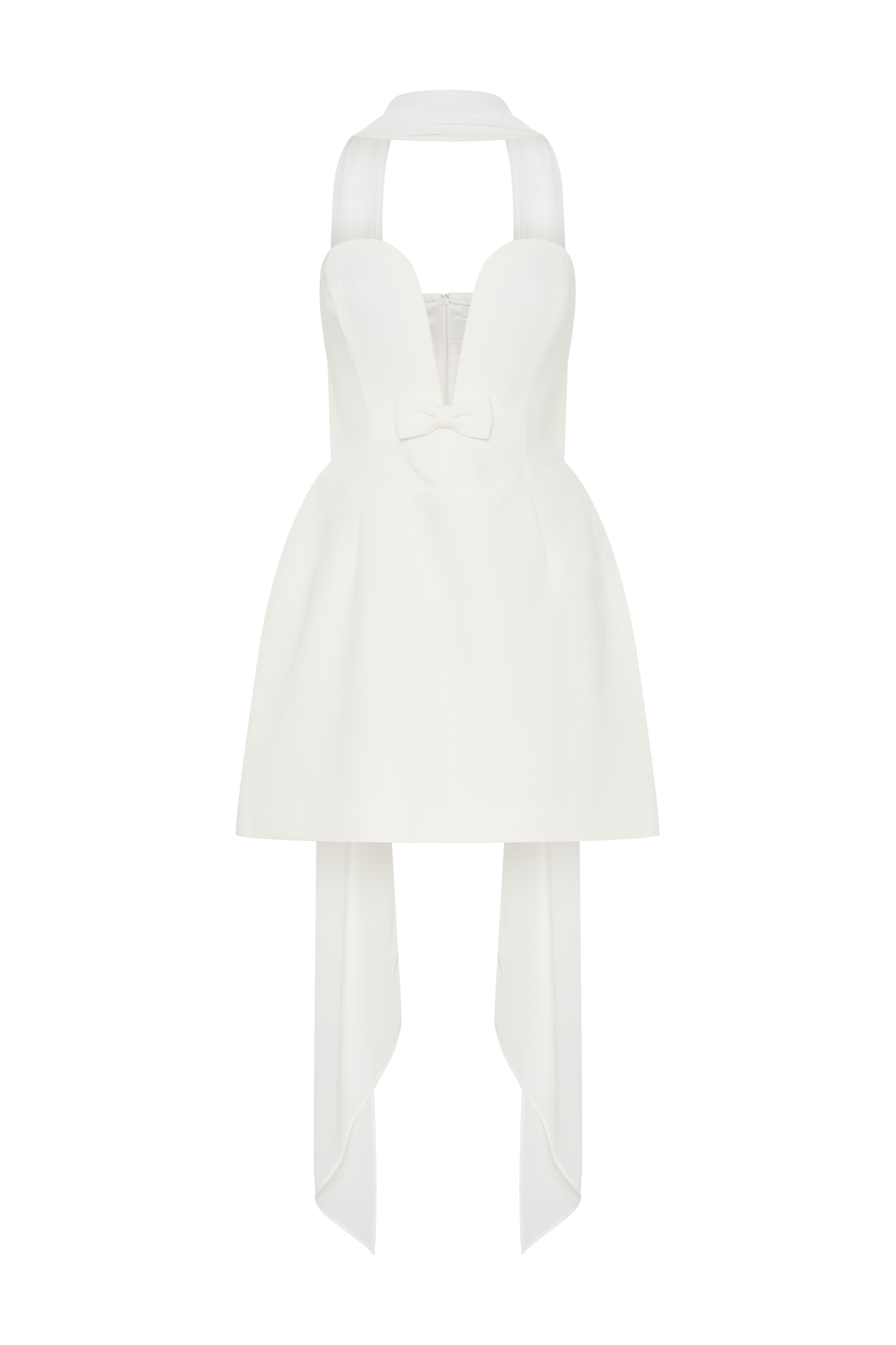 Orellia Strapless Suiting Mini Dress - Ivory #9