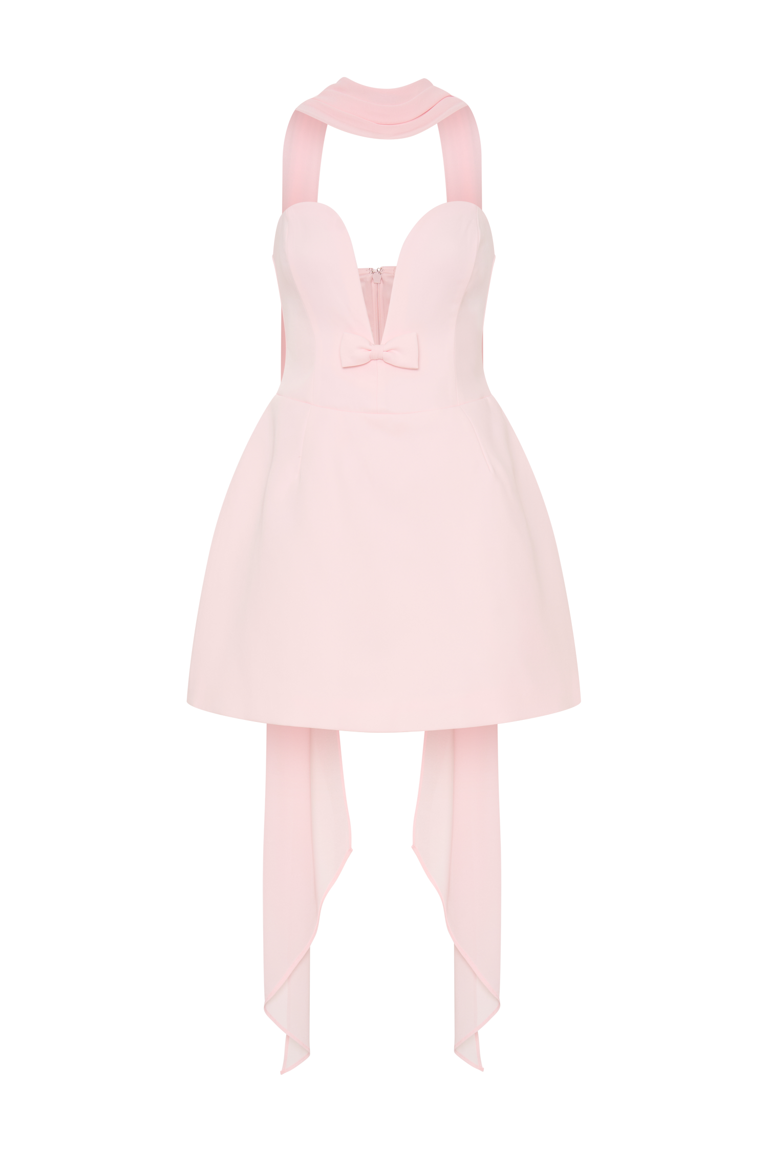 Orellia Strapless Suiting Mini Dress - Soft Pink #16