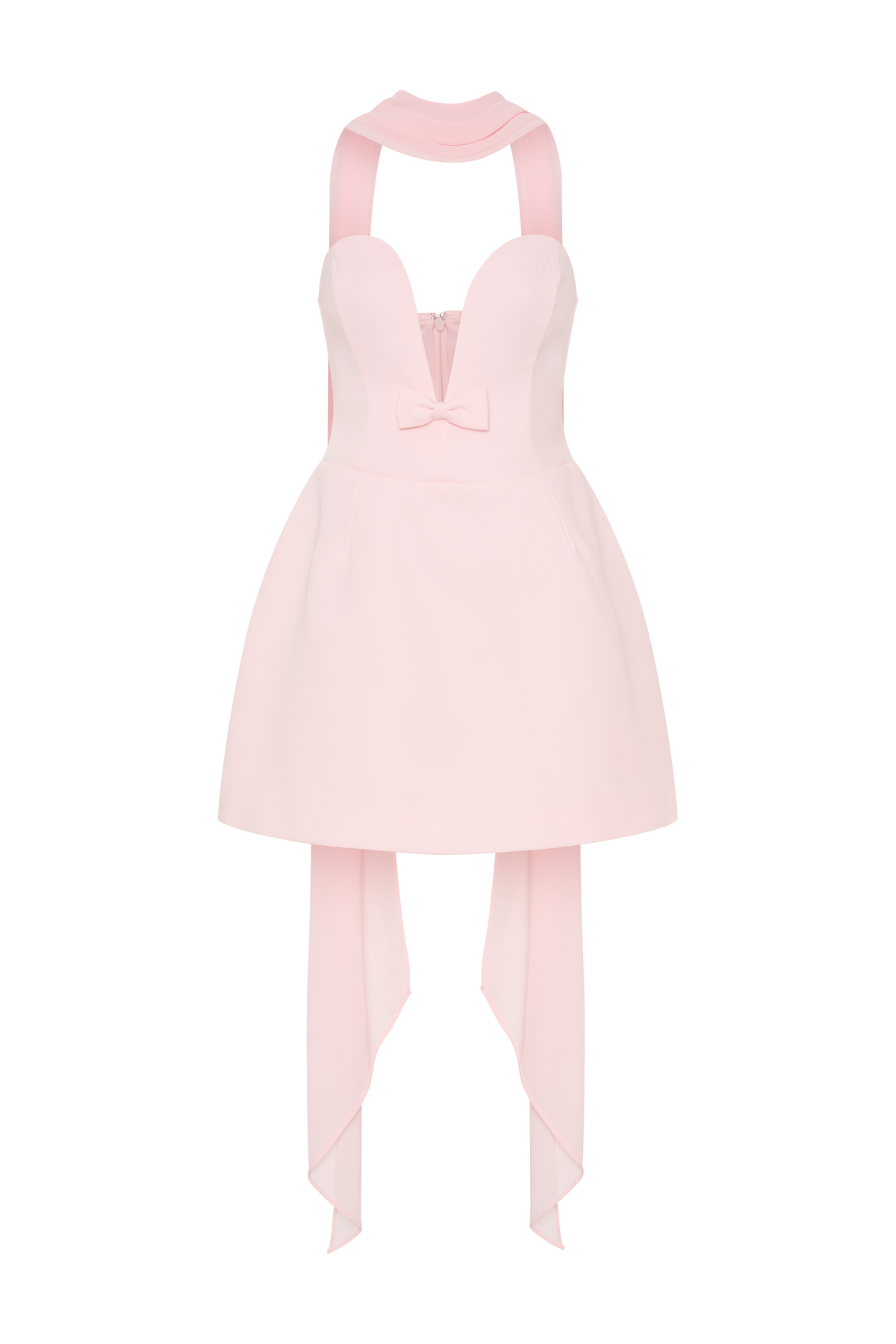 Orellia Strapless Suiting Mini Dress - Soft Pink #16