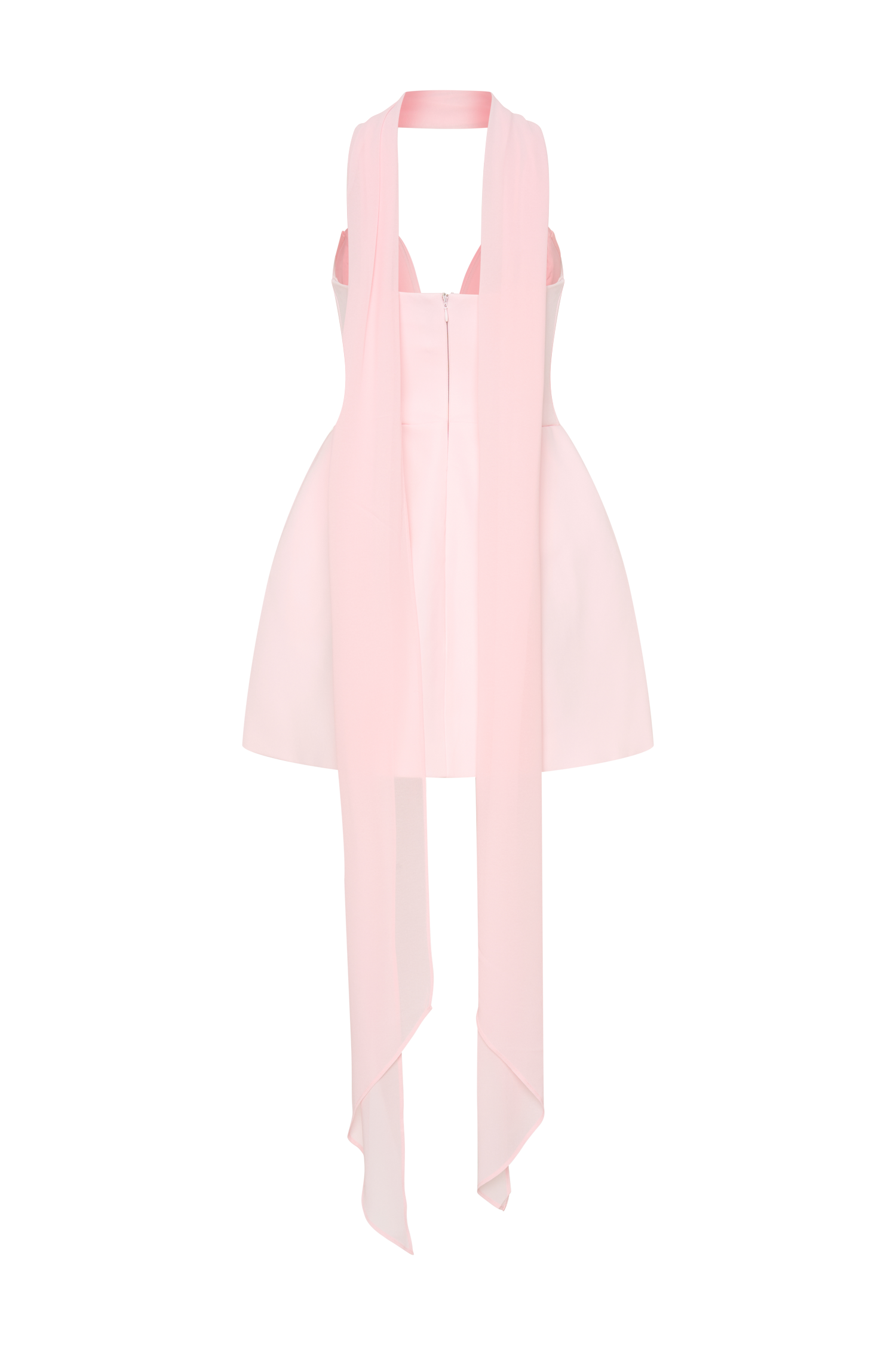 Orellia Strapless Suiting Mini Dress - Soft Pink #15