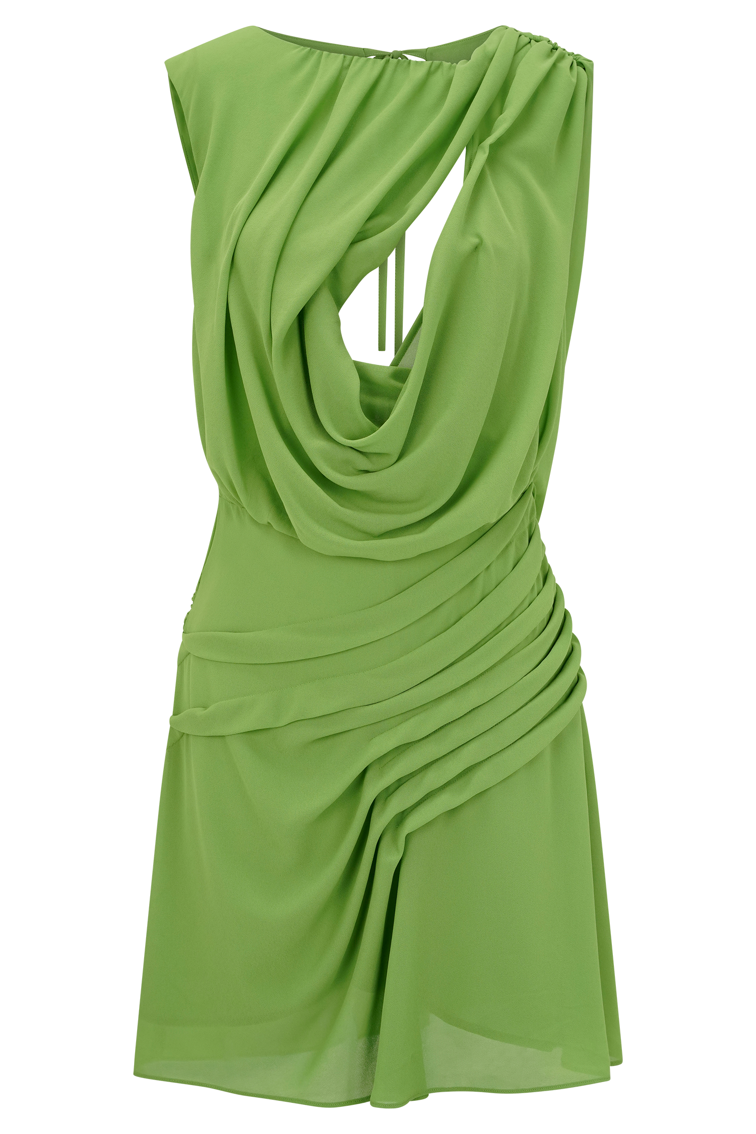 Oria Chiffon Mini Dress - Green #9