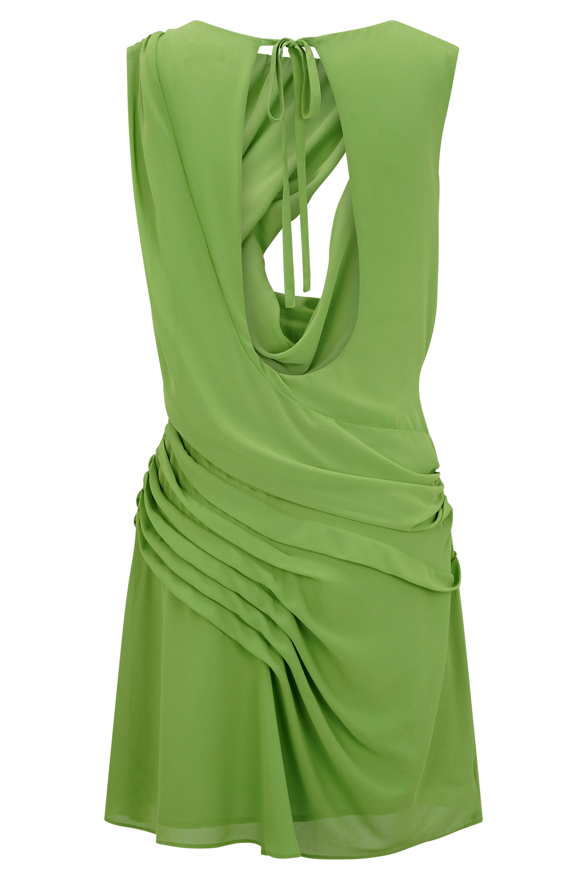 Oria Chiffon Mini Dress - Green #8