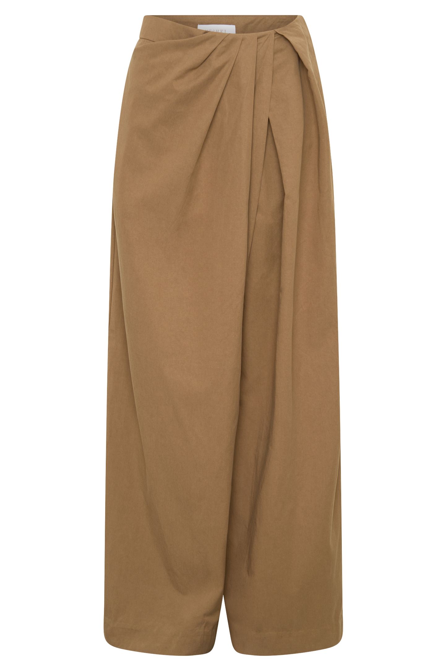Owen Draped Wide Leg Pants - Mocha