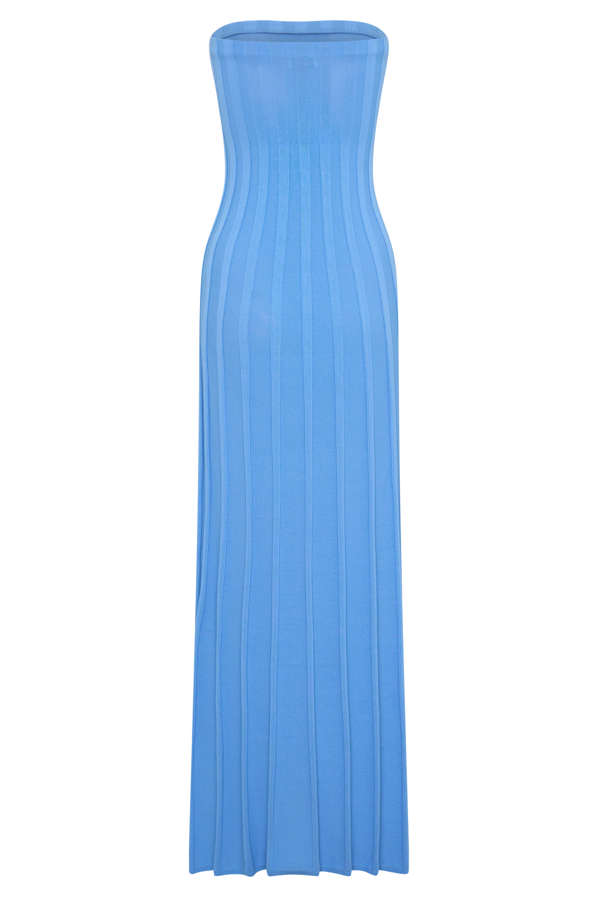 Pia Ribbed Strapless Maxi Dress - Periwinkle #8