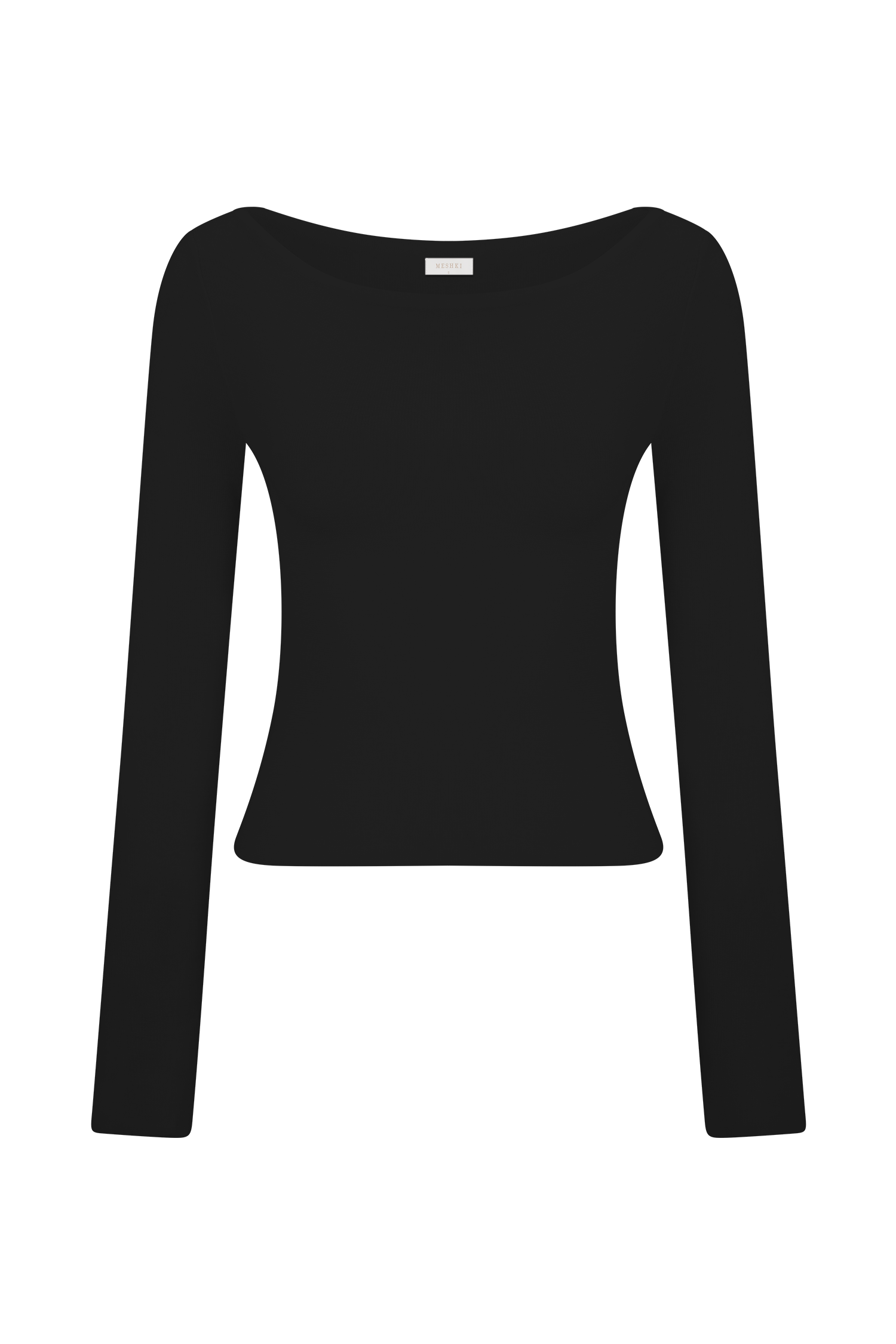 Paedyn Merino Wool Ribbed Long Sleeve Top - Black #11