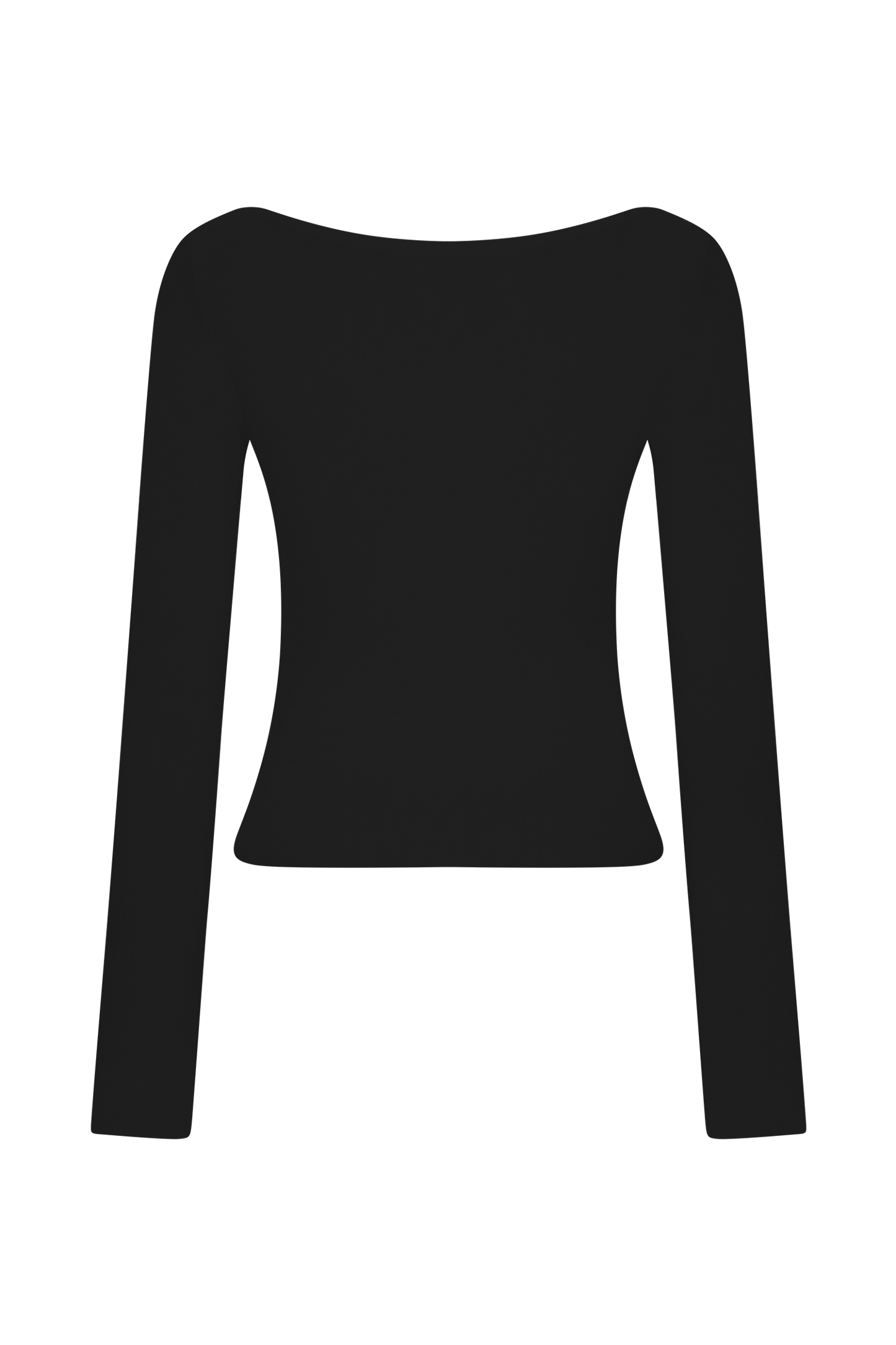 Paedyn Merino Wool Ribbed Long Sleeve Top - Black