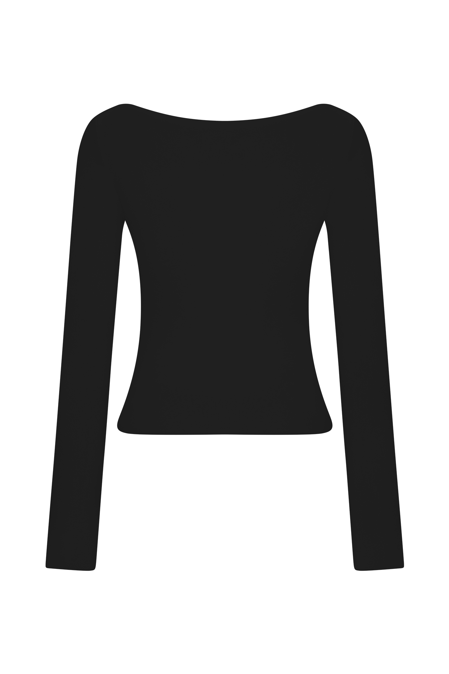Paedyn Merino Wool Ribbed Long Sleeve Top - Black #10