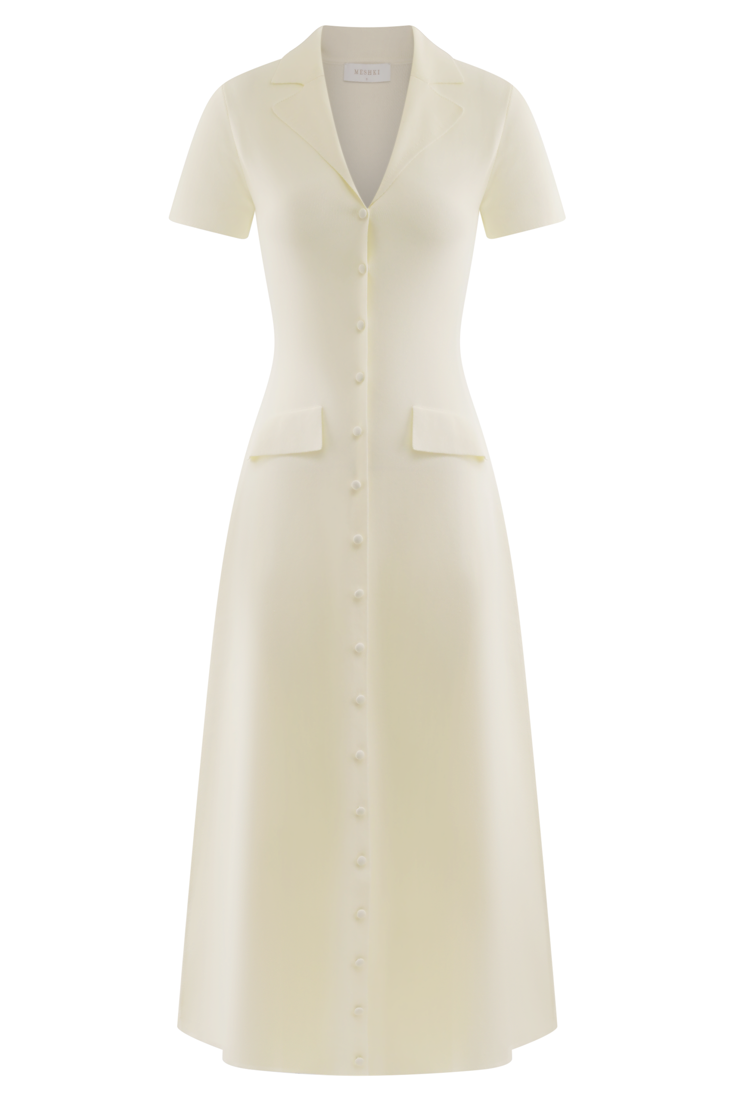 Pearson Short Sleeve Knit Midi Dress - Ivory #7