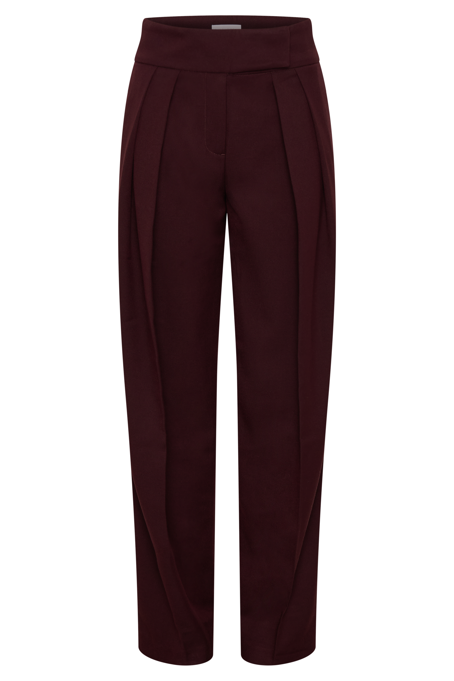 Penelope Pleated High Waisted Pants - Mahogany #11