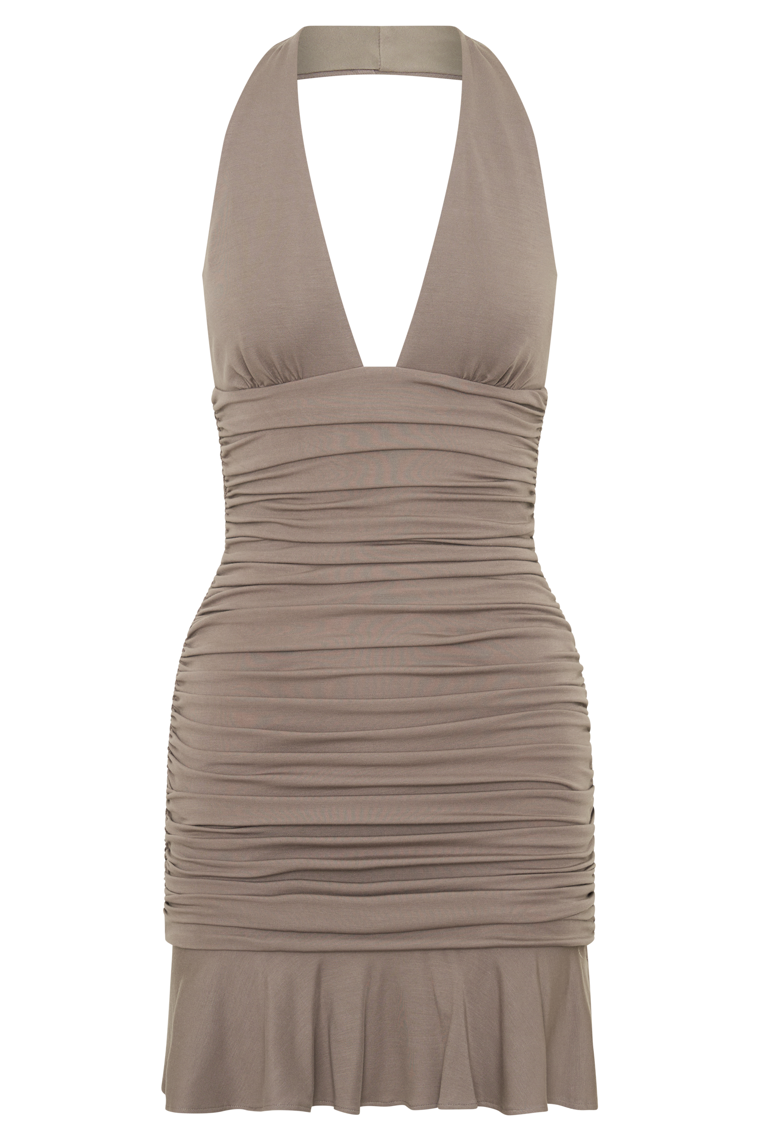 Peregrine Modal Halter Mini Dress - Neutral #7