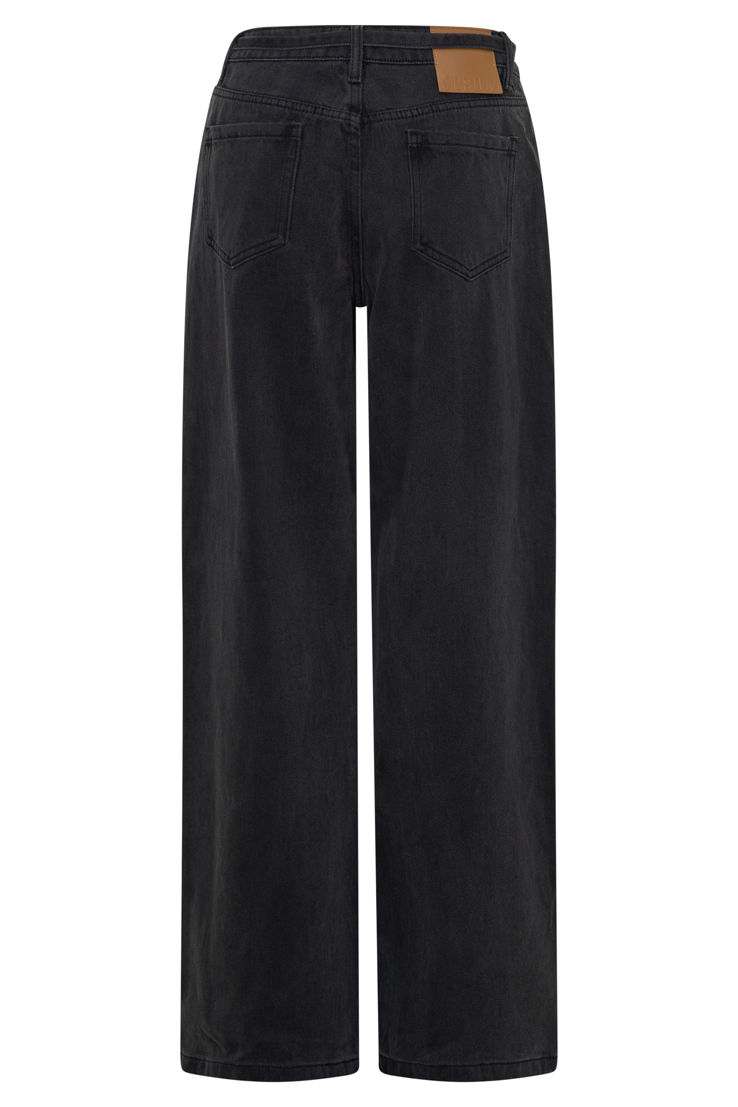 Perrie Mid Rise Straight Leg Tie Jeans - Washed Black #8
